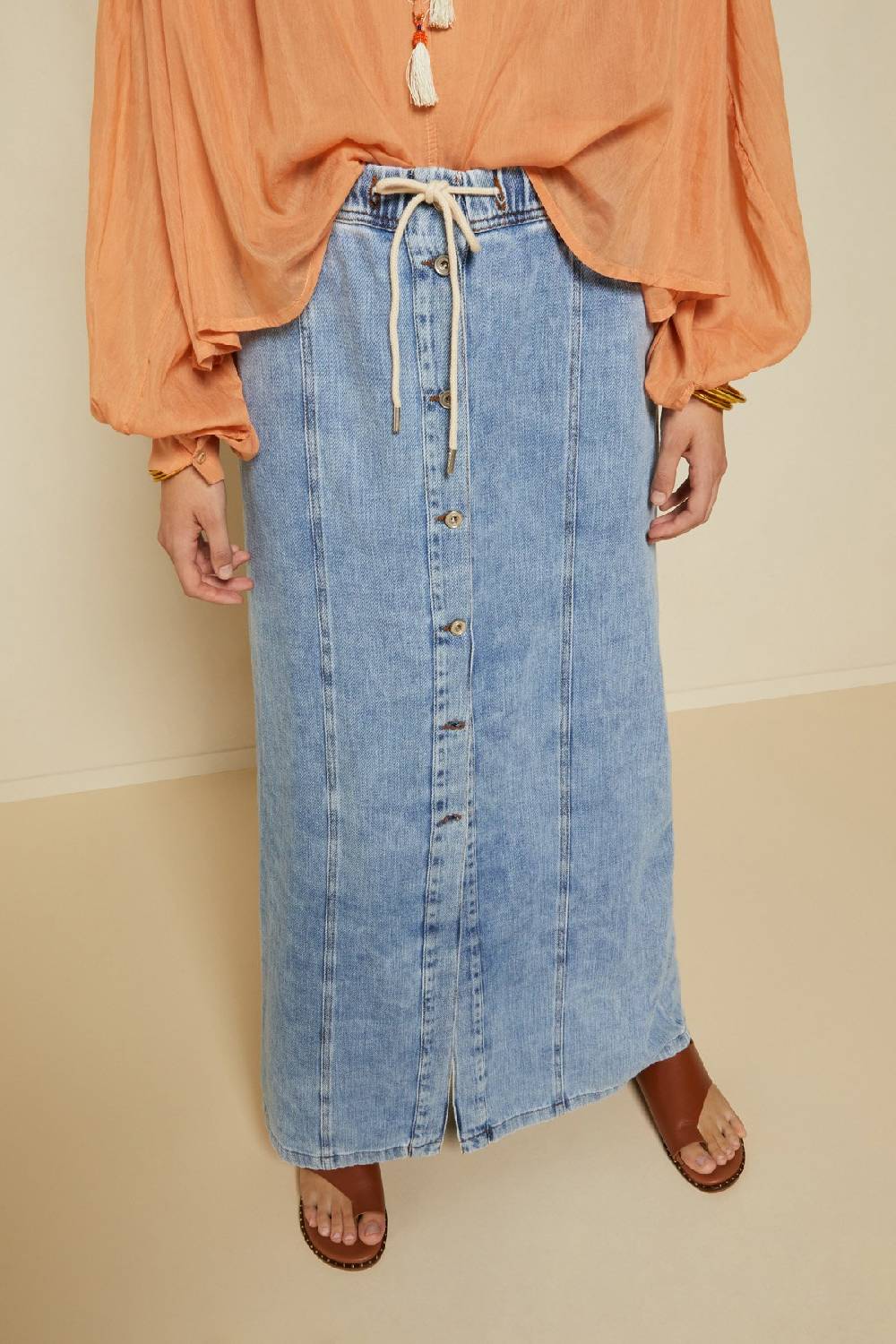 Ottod'Ame Denim Long Skirt