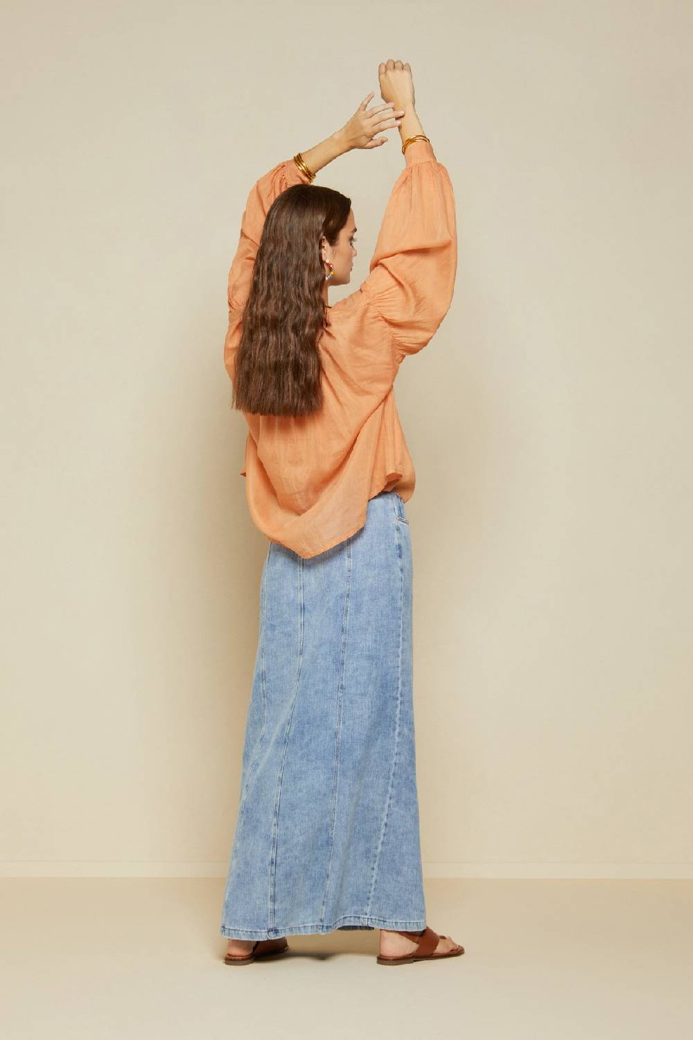 Ottod'Ame Denim Long Skirt