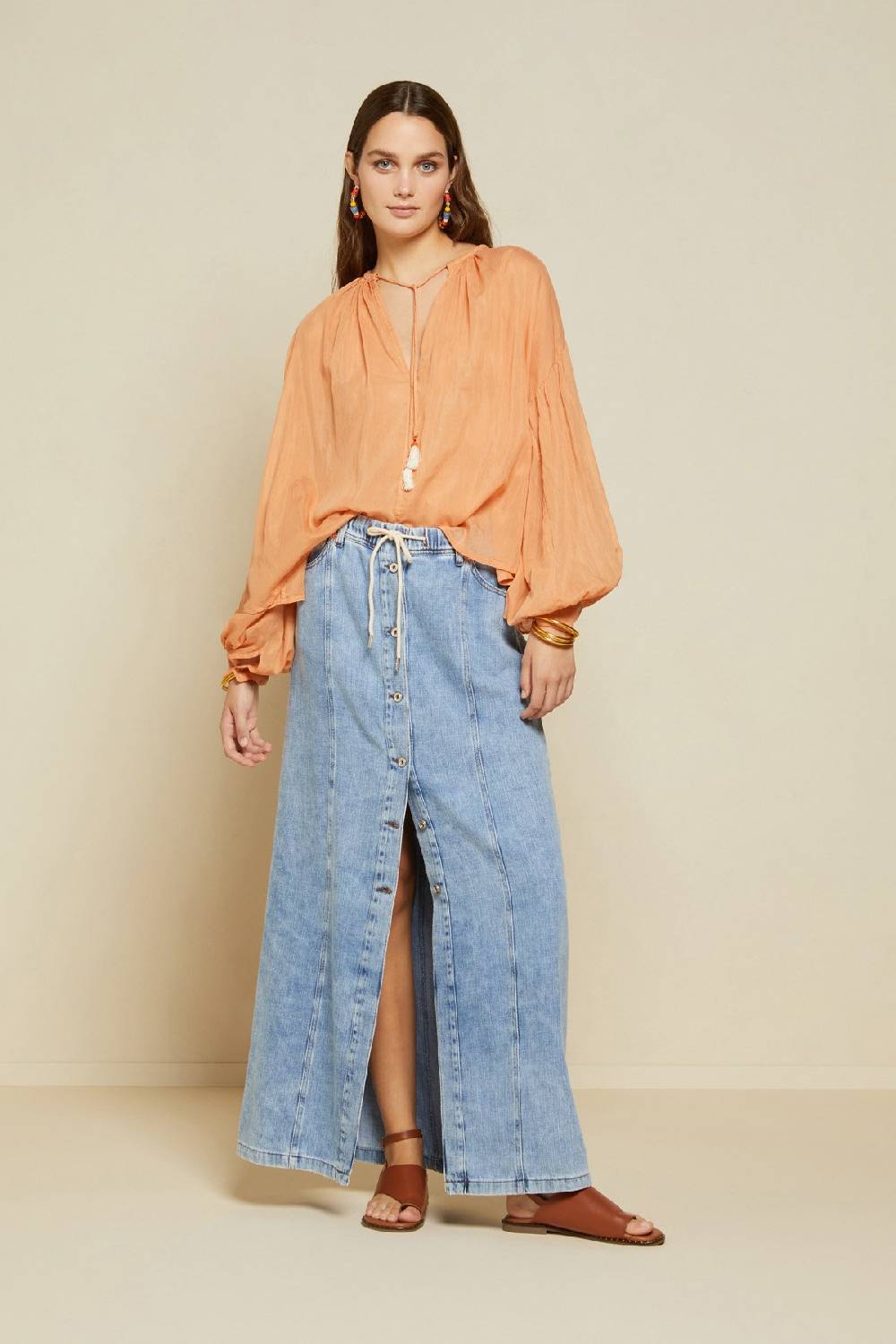 ottod'Ame Denim long skirt