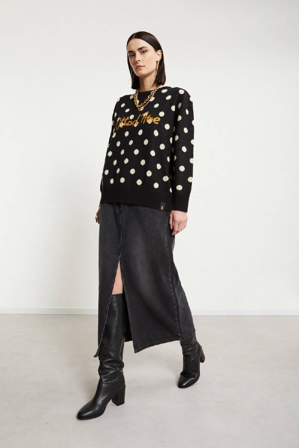 ottod'Ame Denim long skirt