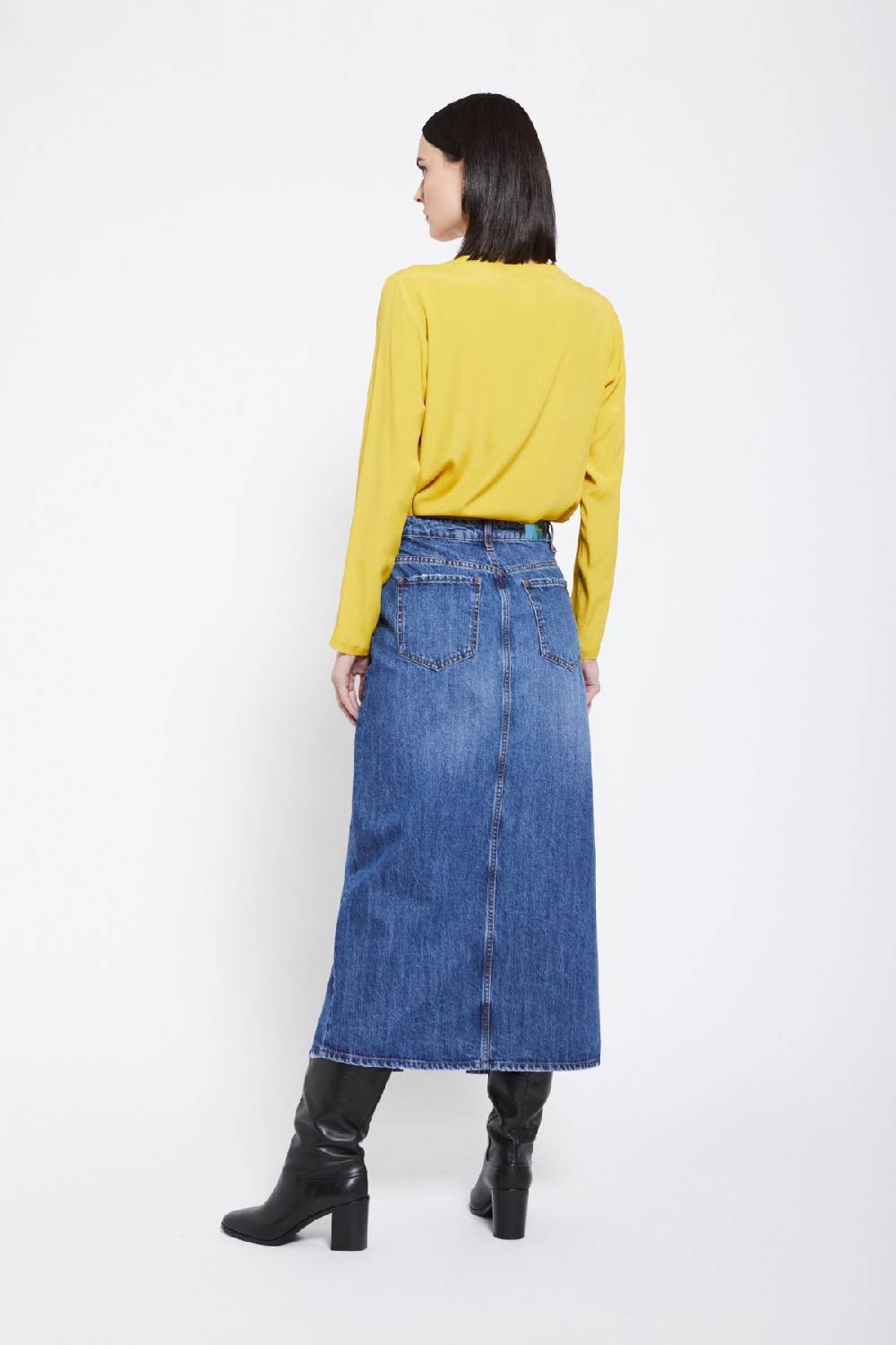 Ottod'Ame Denim Midi Skirt