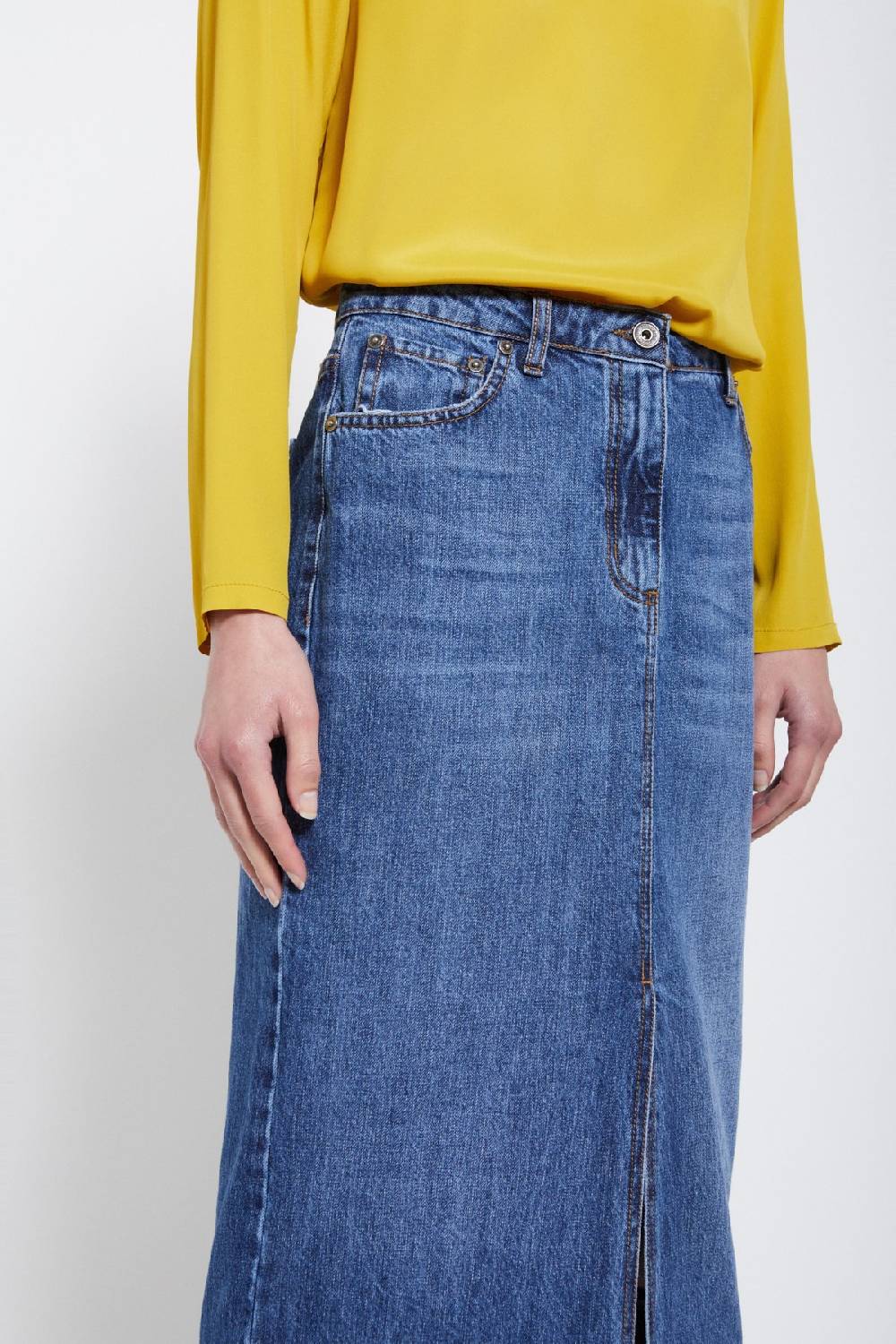 Ottod'Ame Denim Midi Skirt