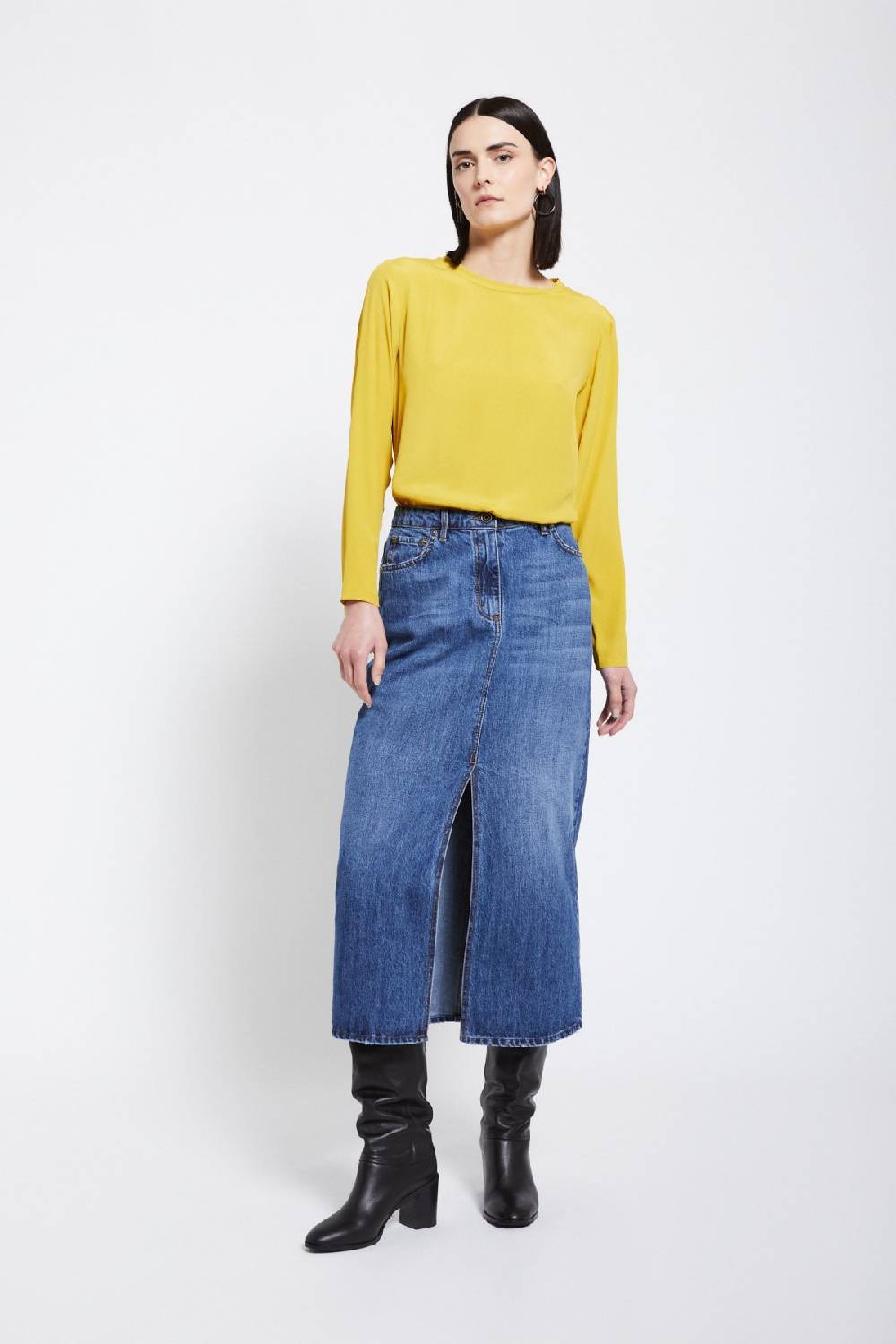 ottod'Ame Denim midi skirt