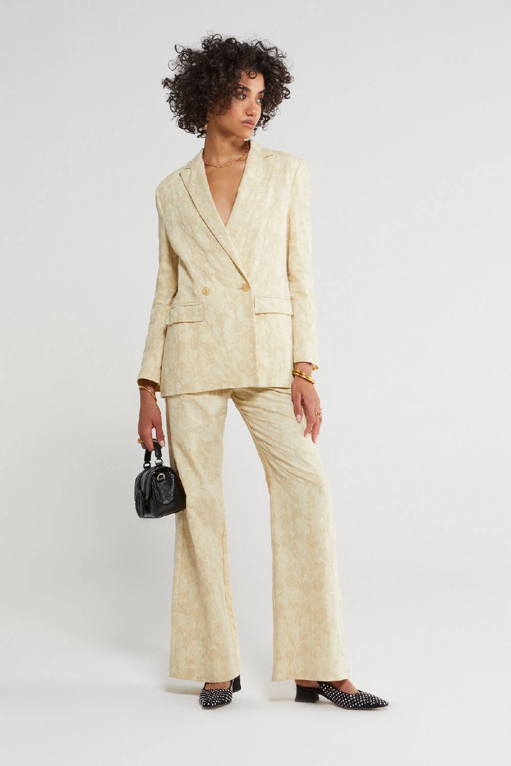 ottod'Ame Double-breasted jacket with embroidery