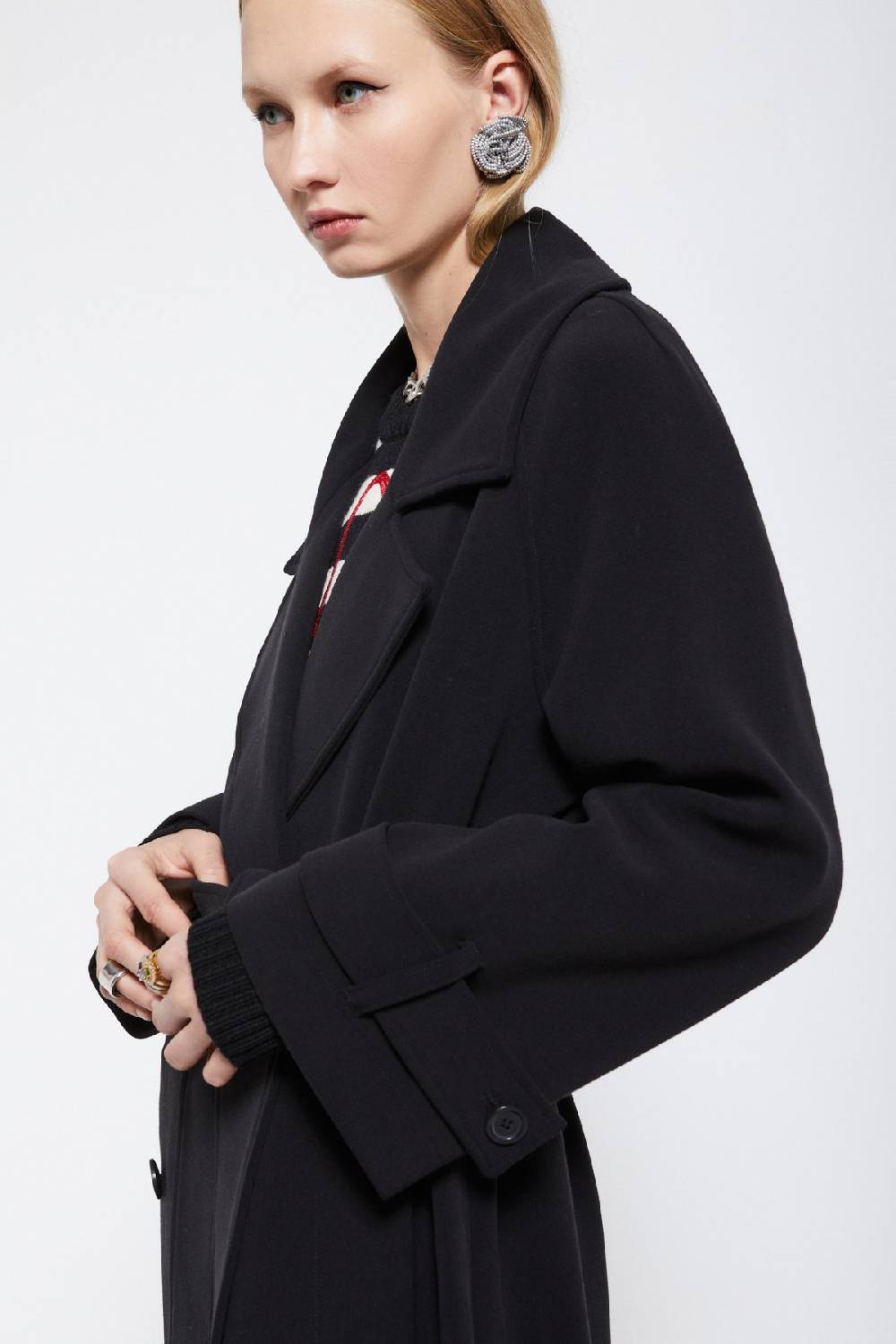 Ottod'Ame Double-breasted Trench With Sash