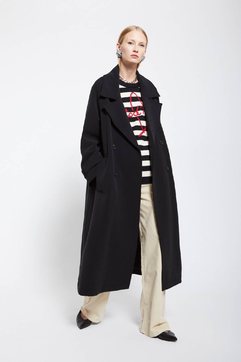 Ottod'Ame Double-breasted Trench With Sash