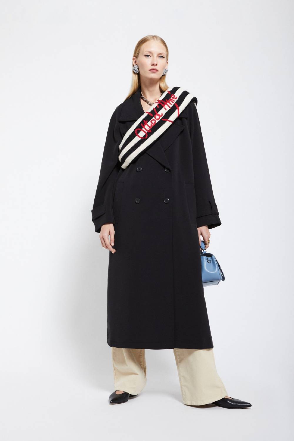 Ottod'Ame Double-breasted Trench With Sash