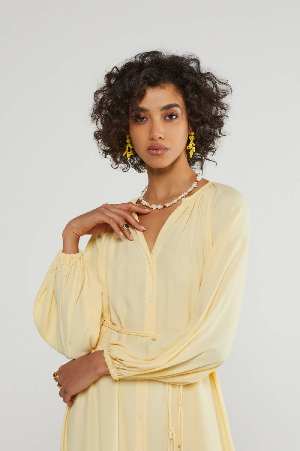 Ottod'Ame Fluid Silk Blend Midi Dress