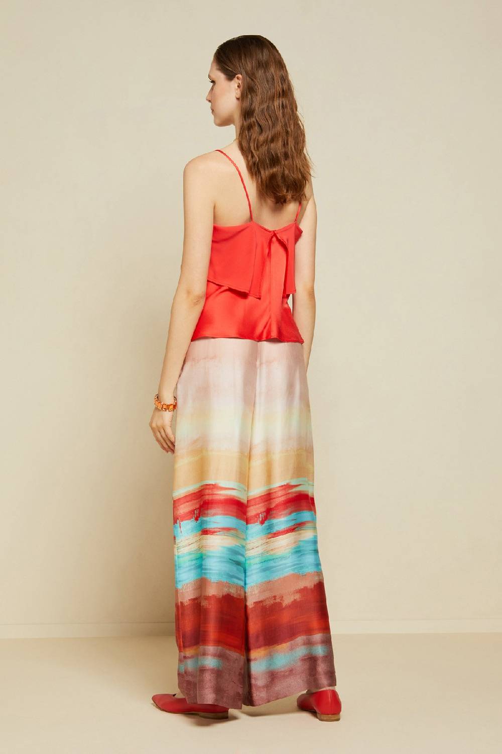 Ottod'Ame Fluid Viscose Palazzo Trousers