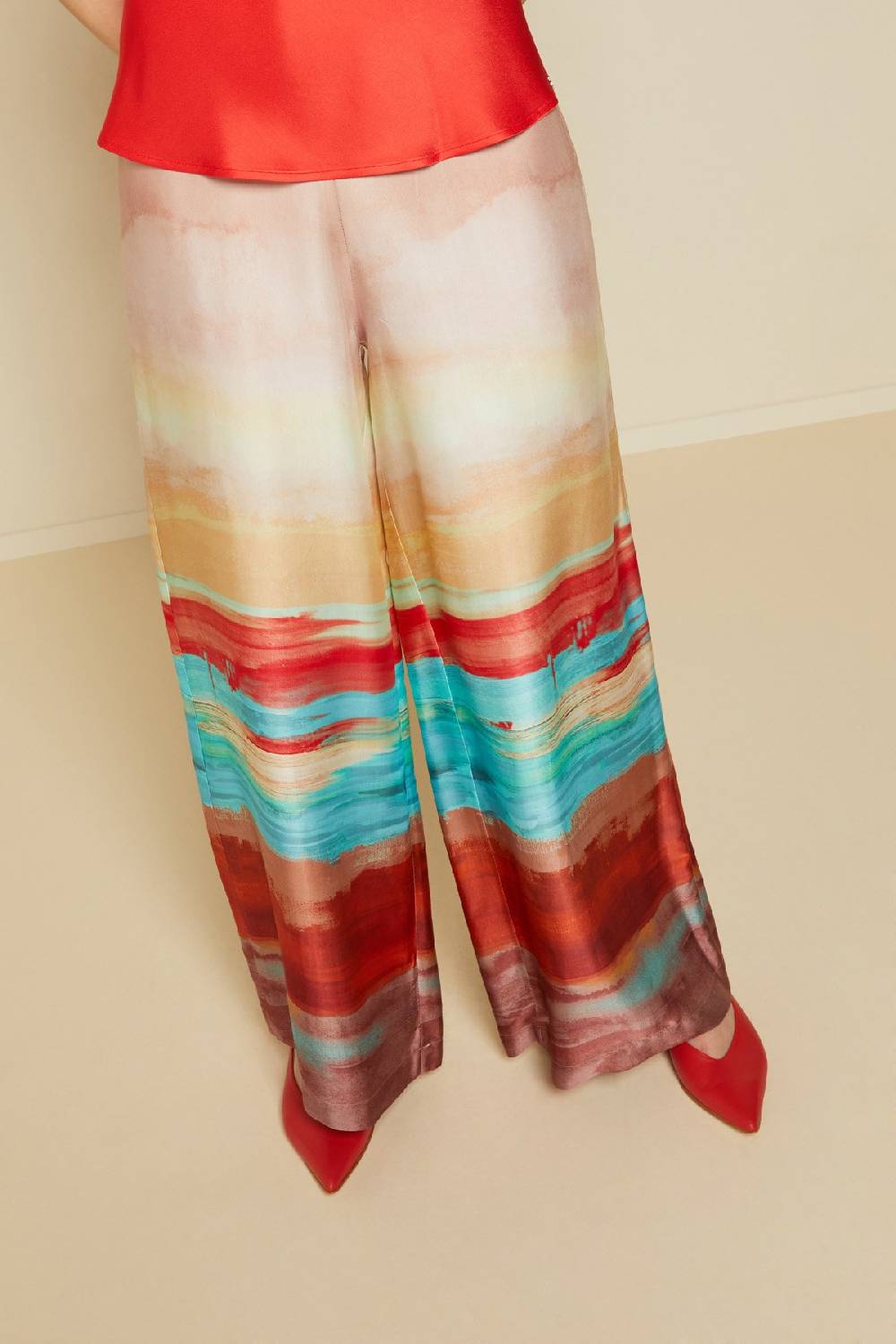 Ottod'Ame Fluid Viscose Palazzo Trousers