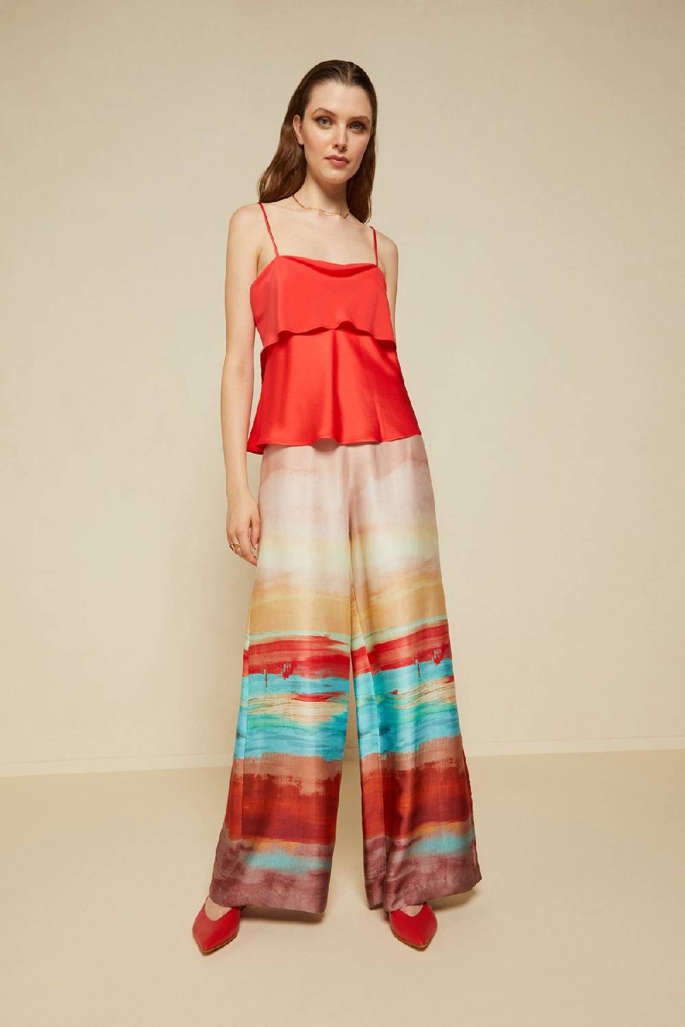 ottod'Ame Fluid viscose palazzo trousers