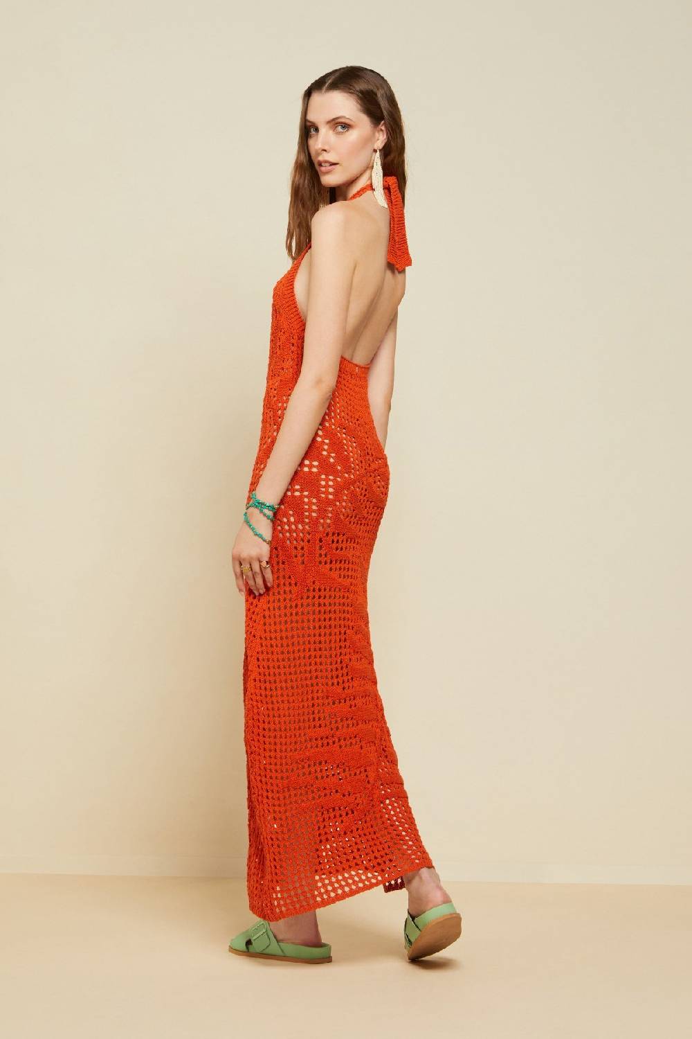 Ottod'Ame Fretworked Long Dress