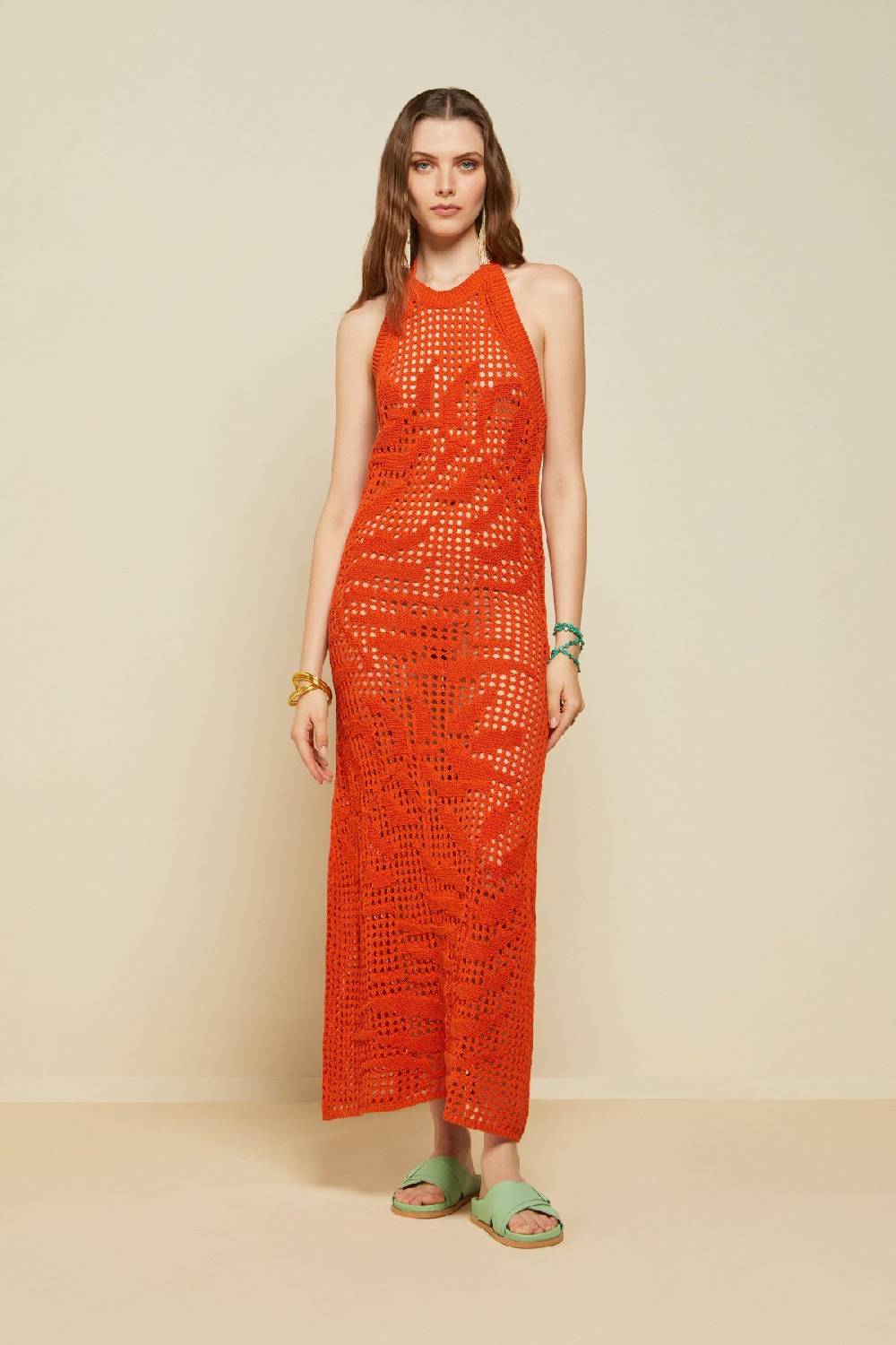 ottod'Ame Fretworked long dress