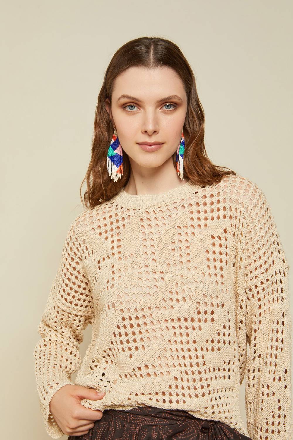 Ottod'Ame Fretworked Sweater