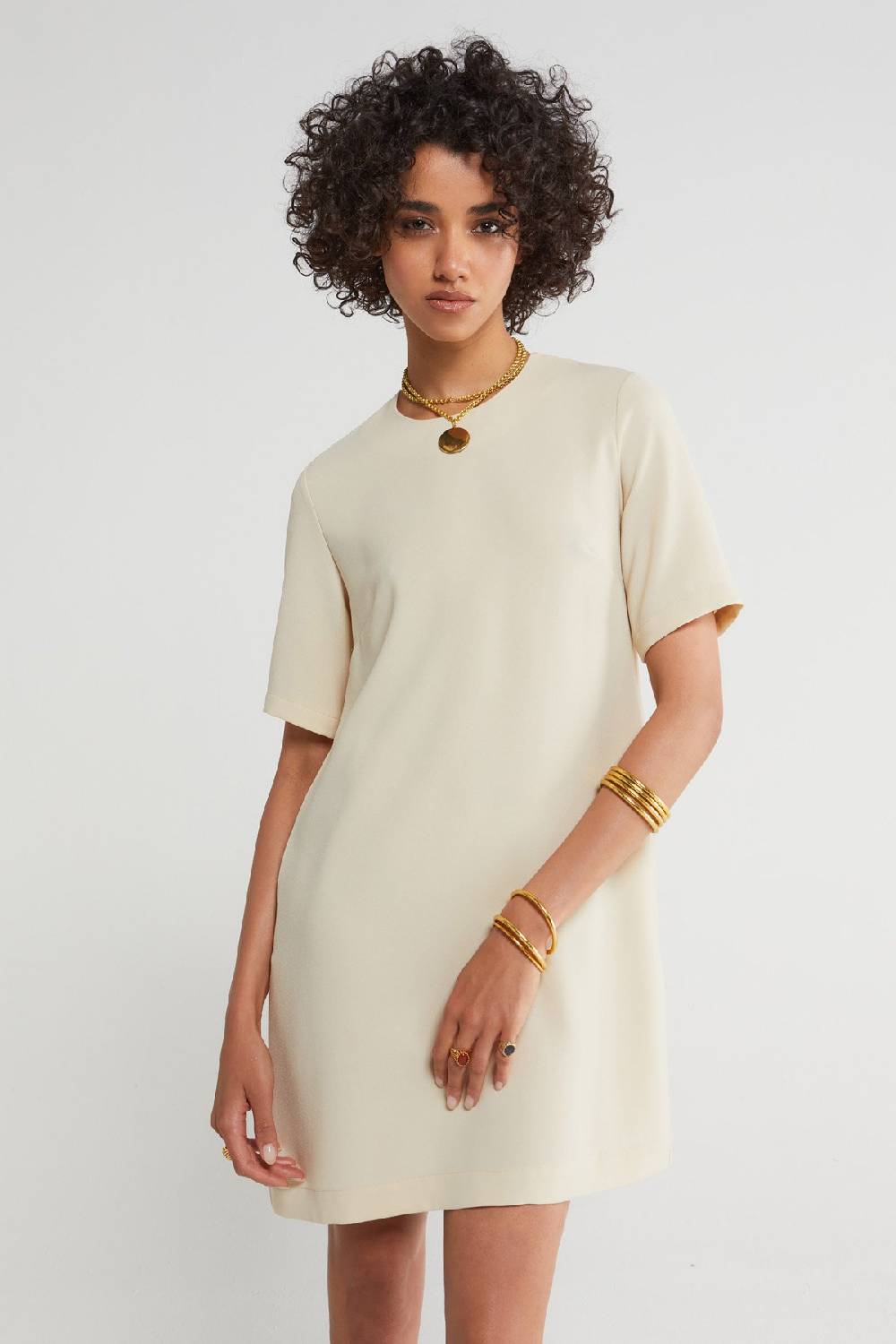 Ottod'Ame Half-sleeve Short Dress