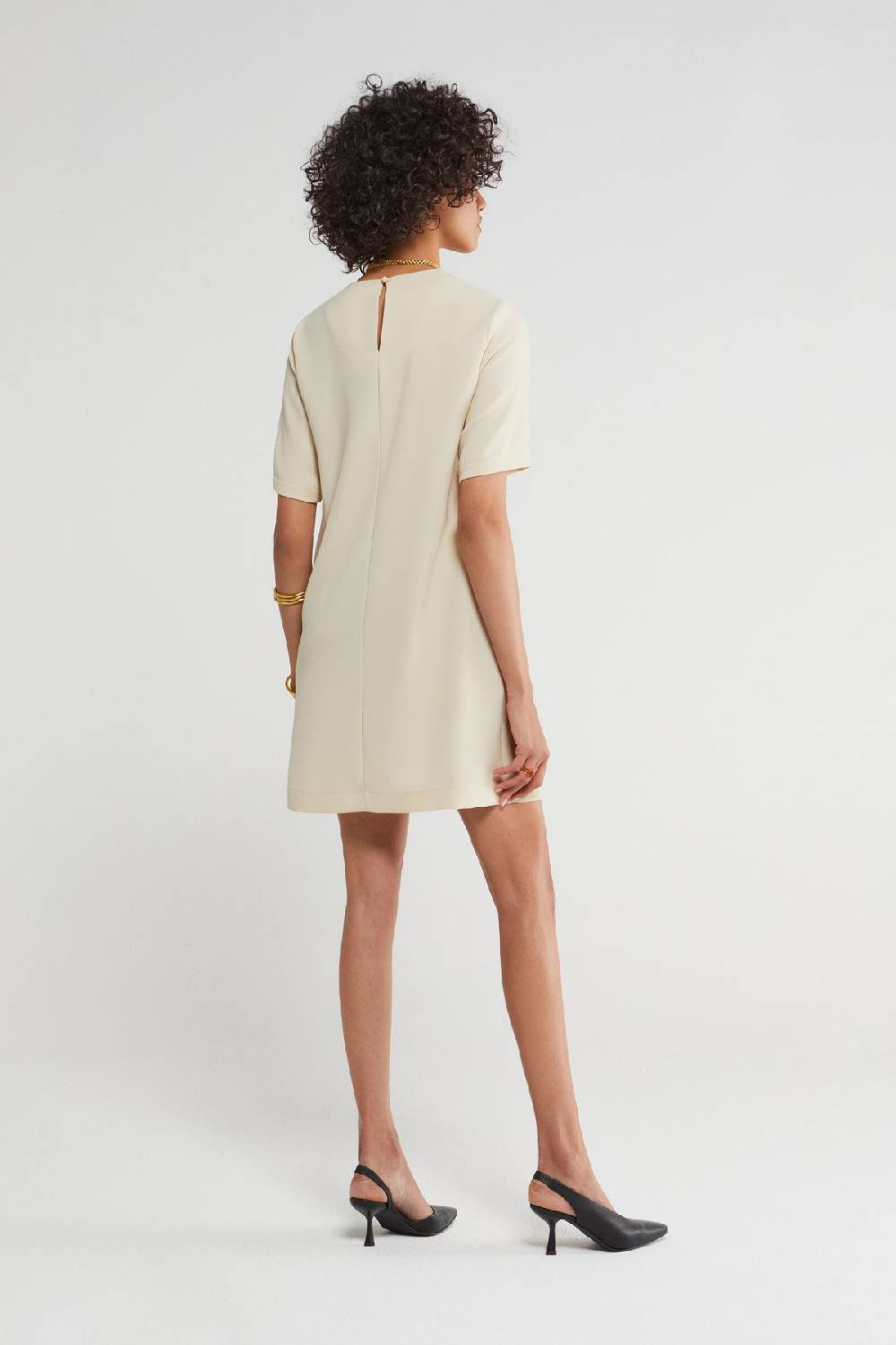 Ottod'Ame Half-sleeve Short Dress
