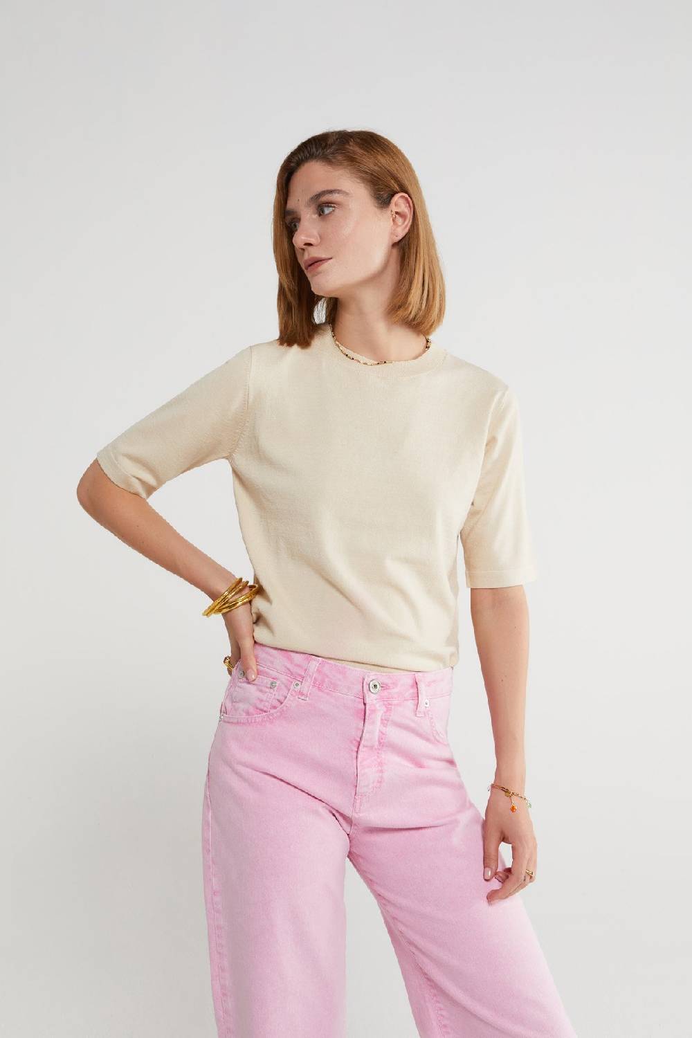 Ottod'Ame Half-sleeve Sweater