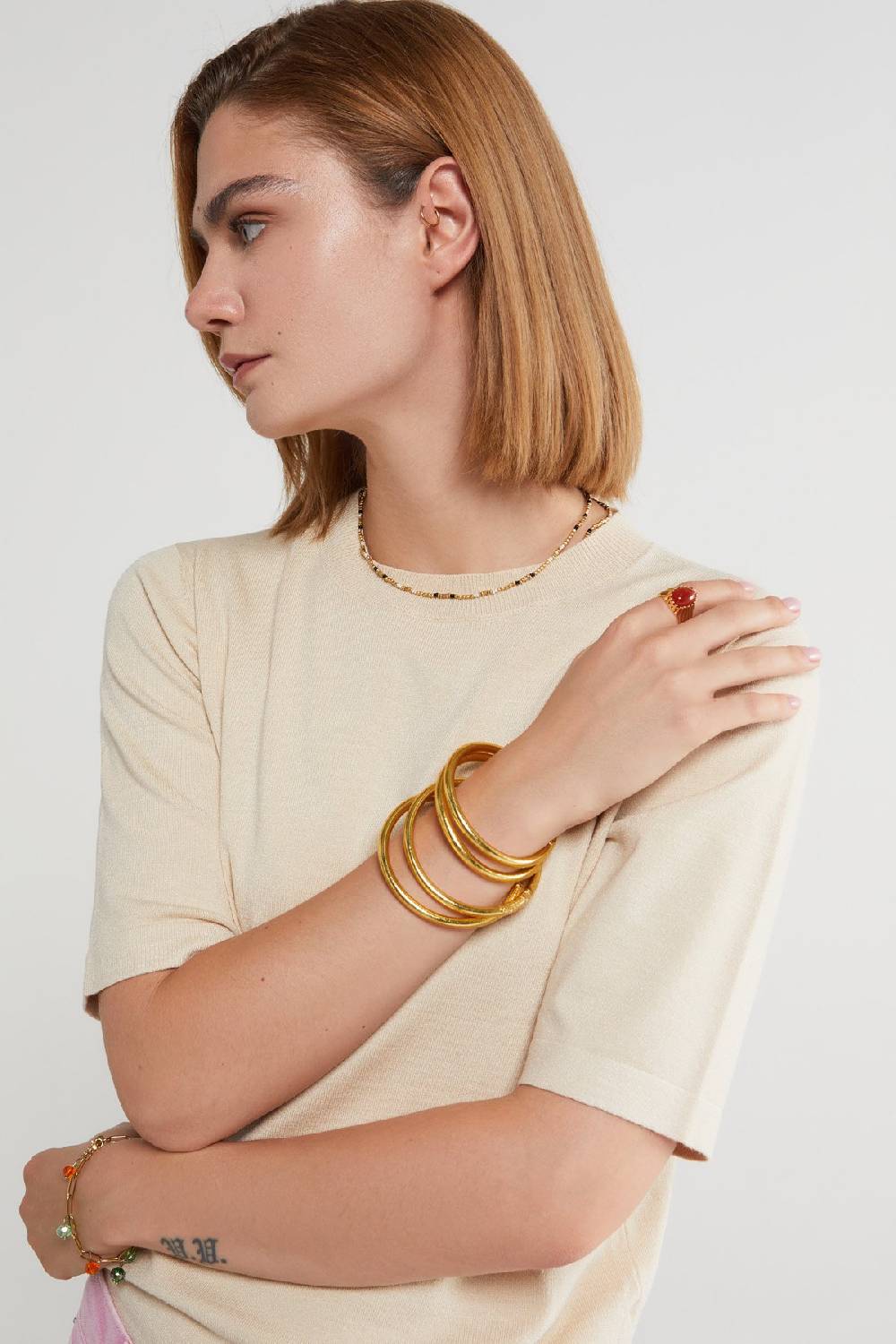 Ottod'Ame Half-sleeve Sweater