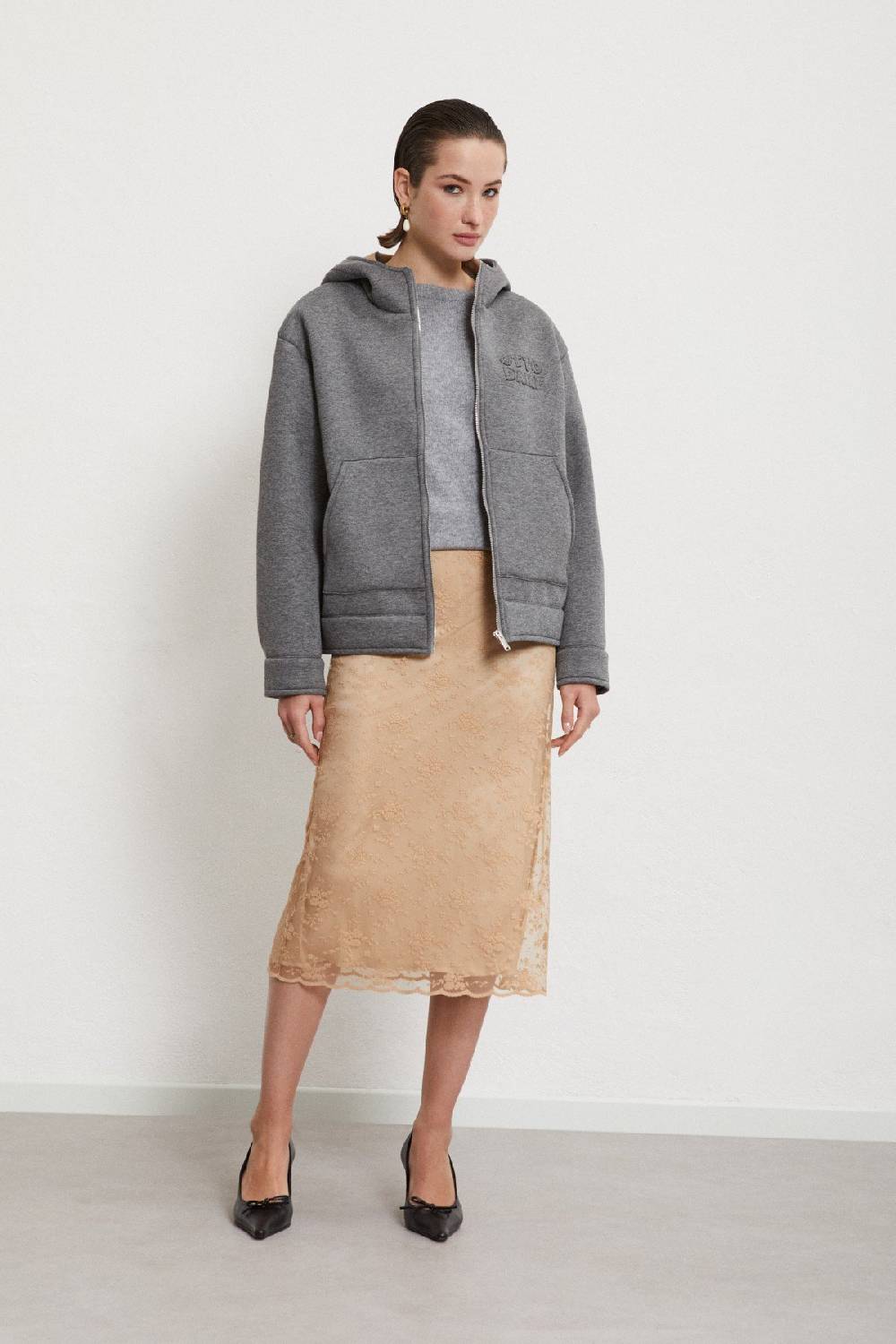 ottod'Ame Jacket with embroidery and hood