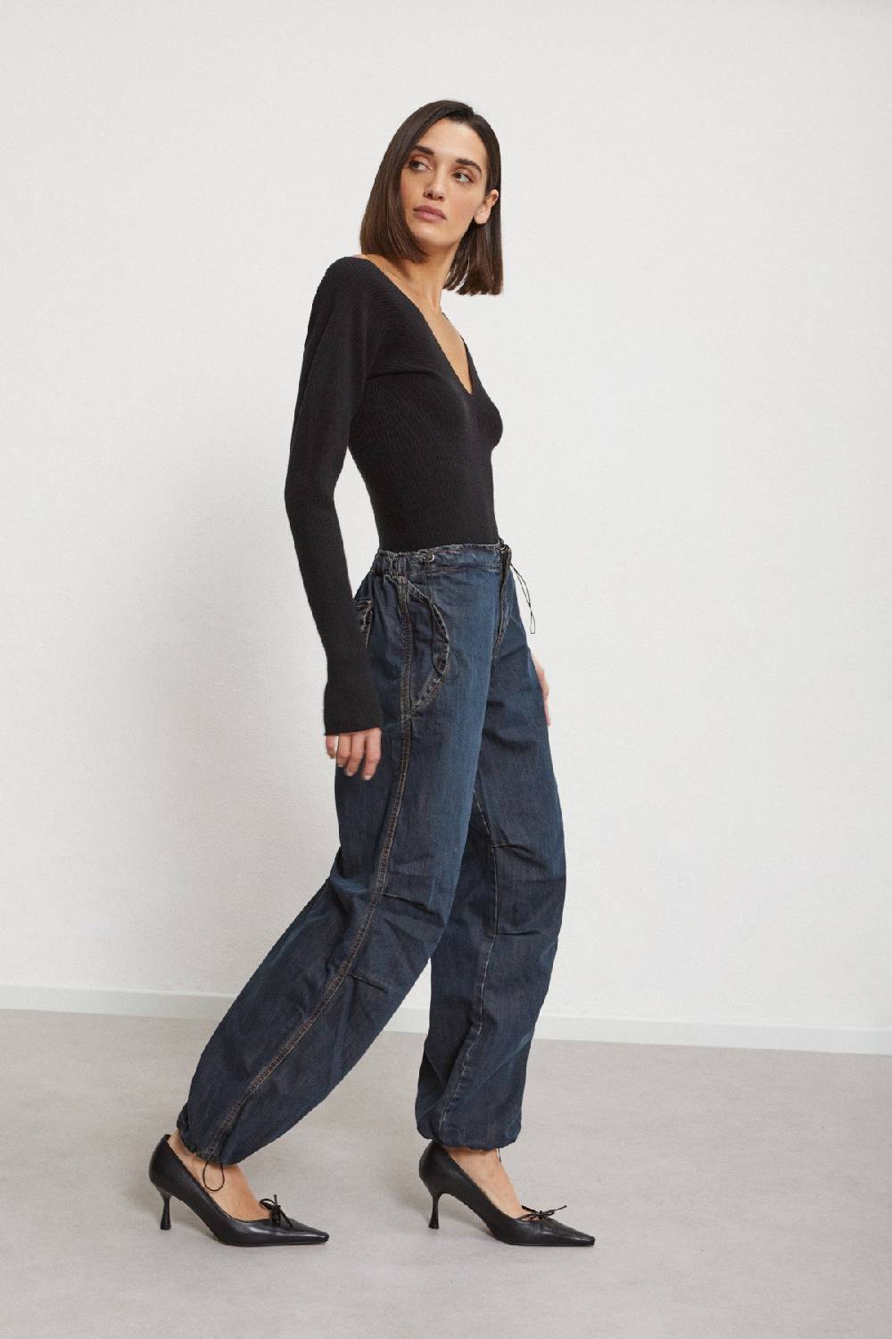 Ottod'Ame Jeans Cargo With Drawstring