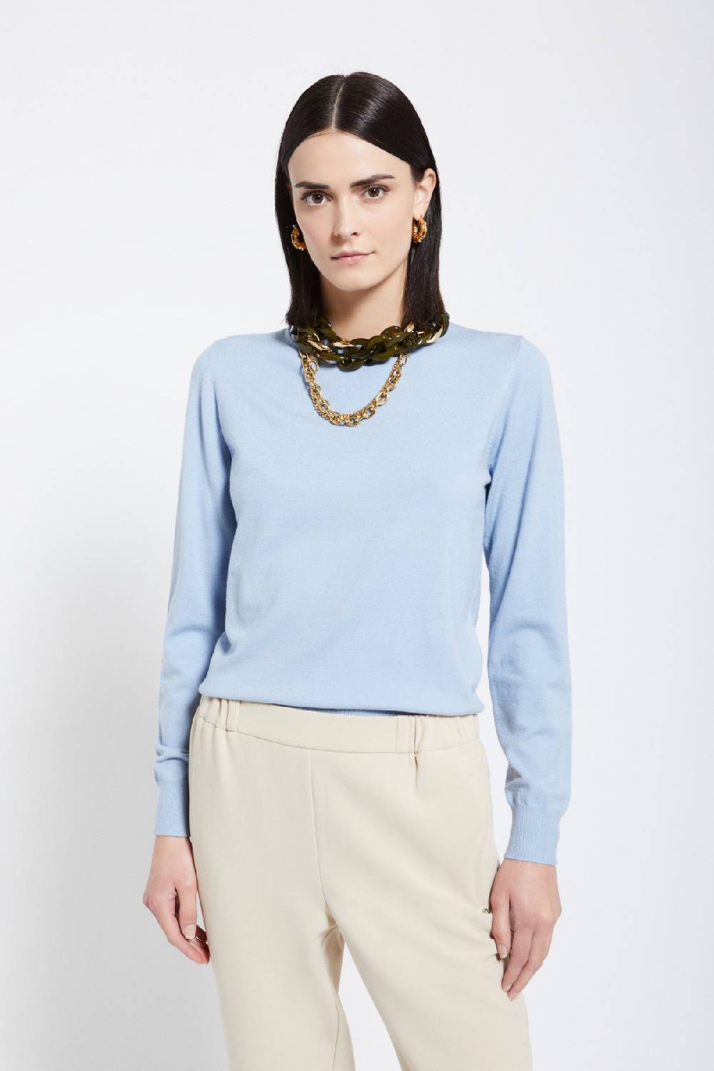 Ottod'Ame Jumper With Rounded Neck