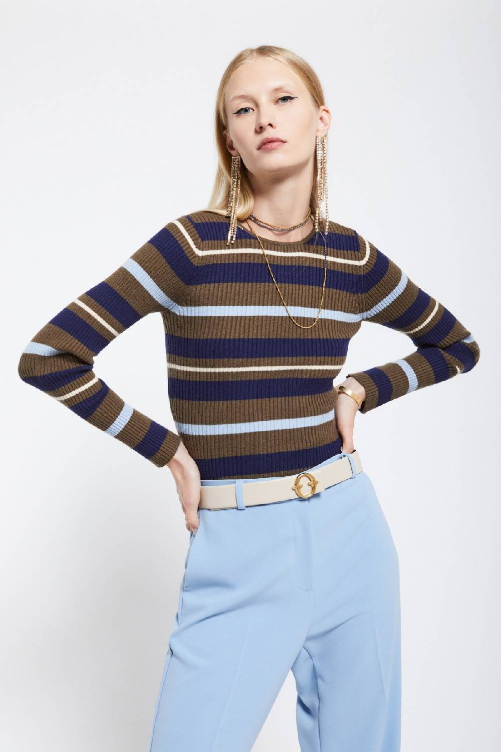 Ottod'Ame Jumper With Stripes