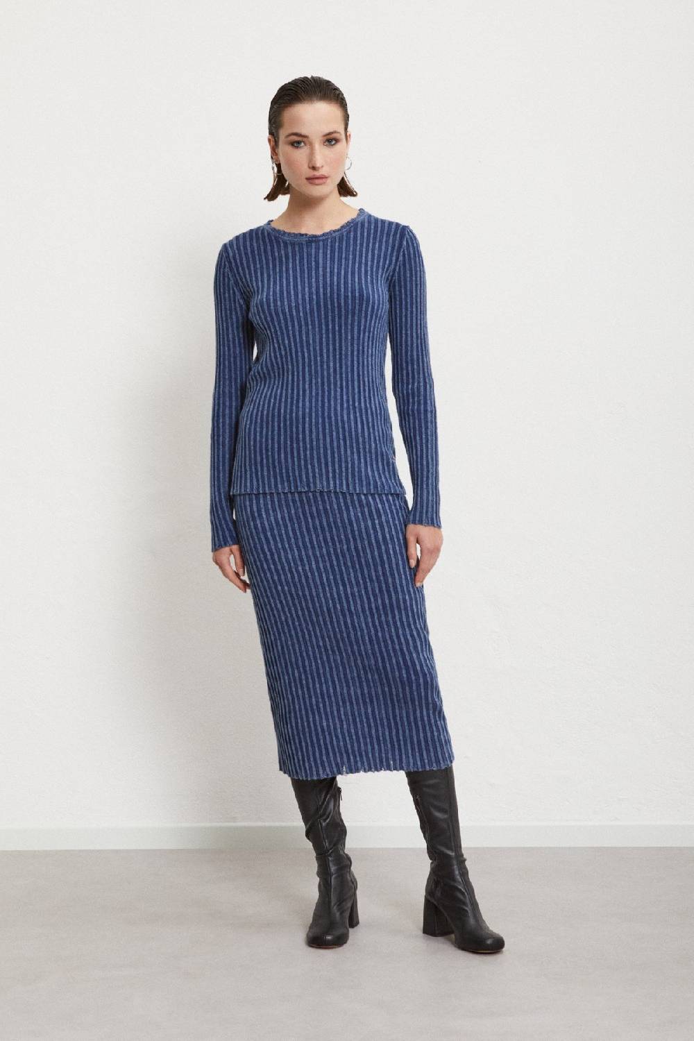 Ottod'Ame Knitted Ribbed Skirt