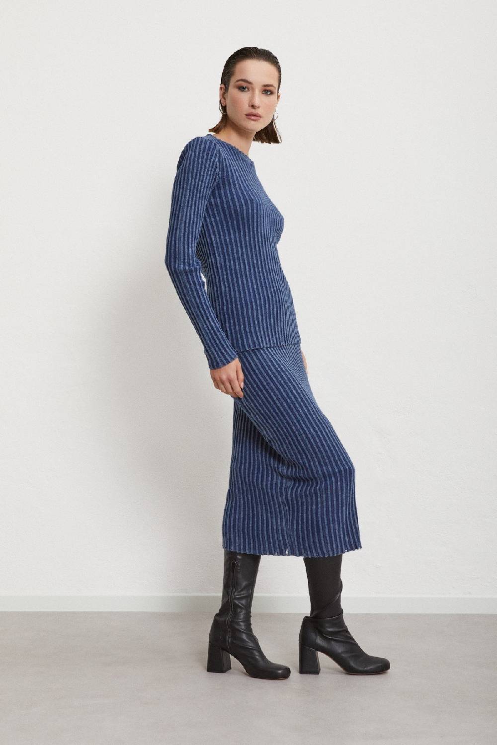 Ottod'Ame Knitted Ribbed Skirt