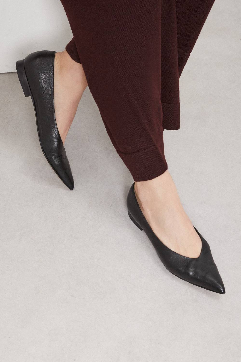 Ottod'Ame Leather Ballet Flat Mules
