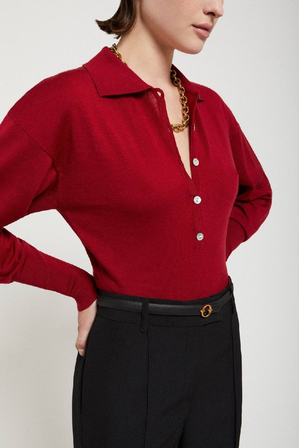 Ottod'Ame Leather Belt With Buckle