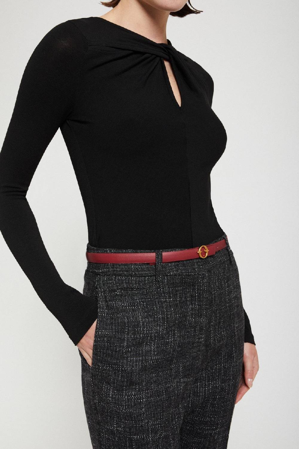 Ottod'Ame Leather Belt With Buckle