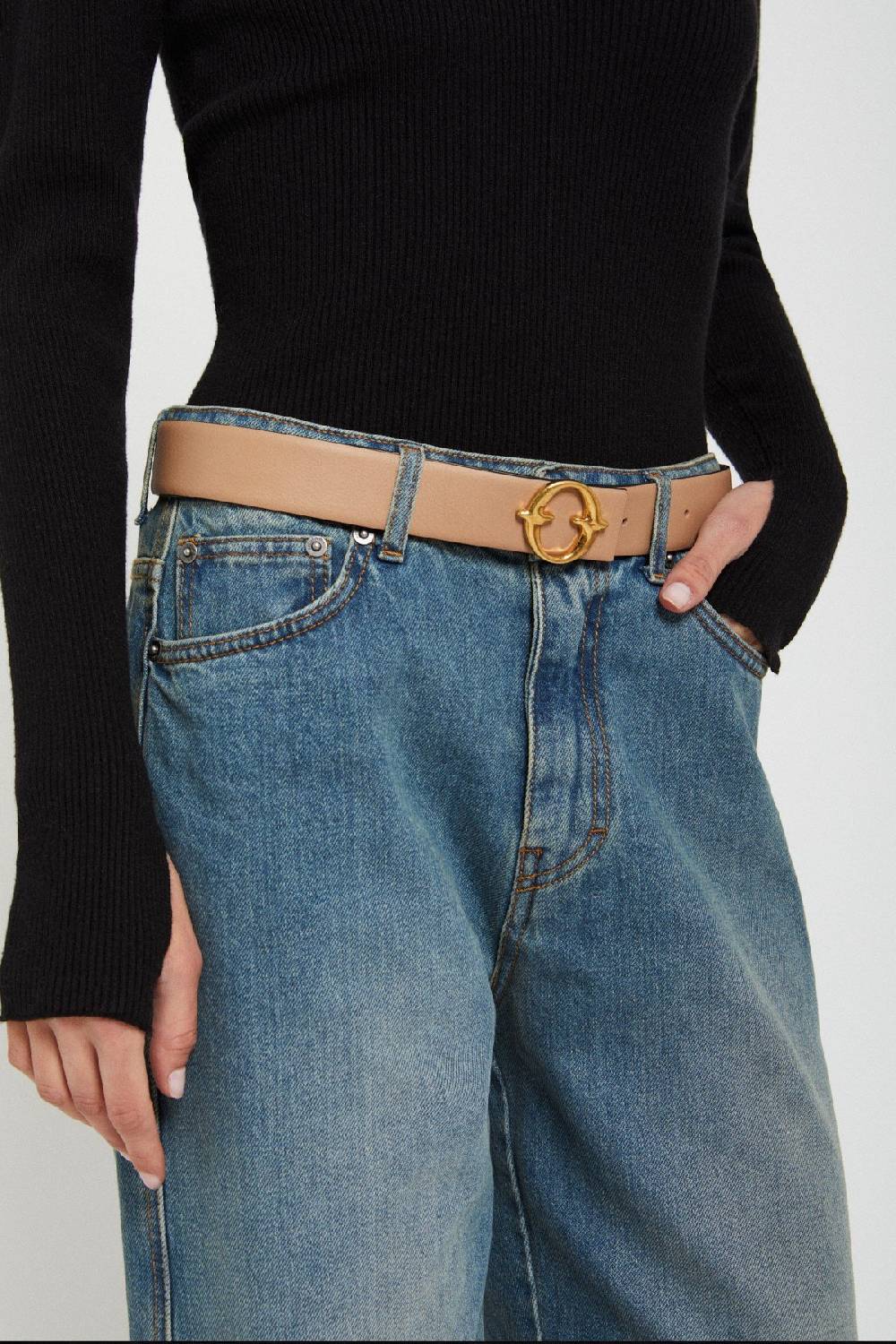 Ottod'Ame Leather Belt With Bukle