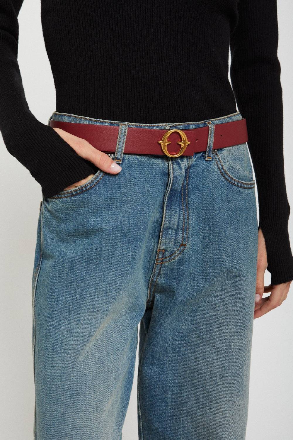Ottod'Ame Leather Belt With Bukle