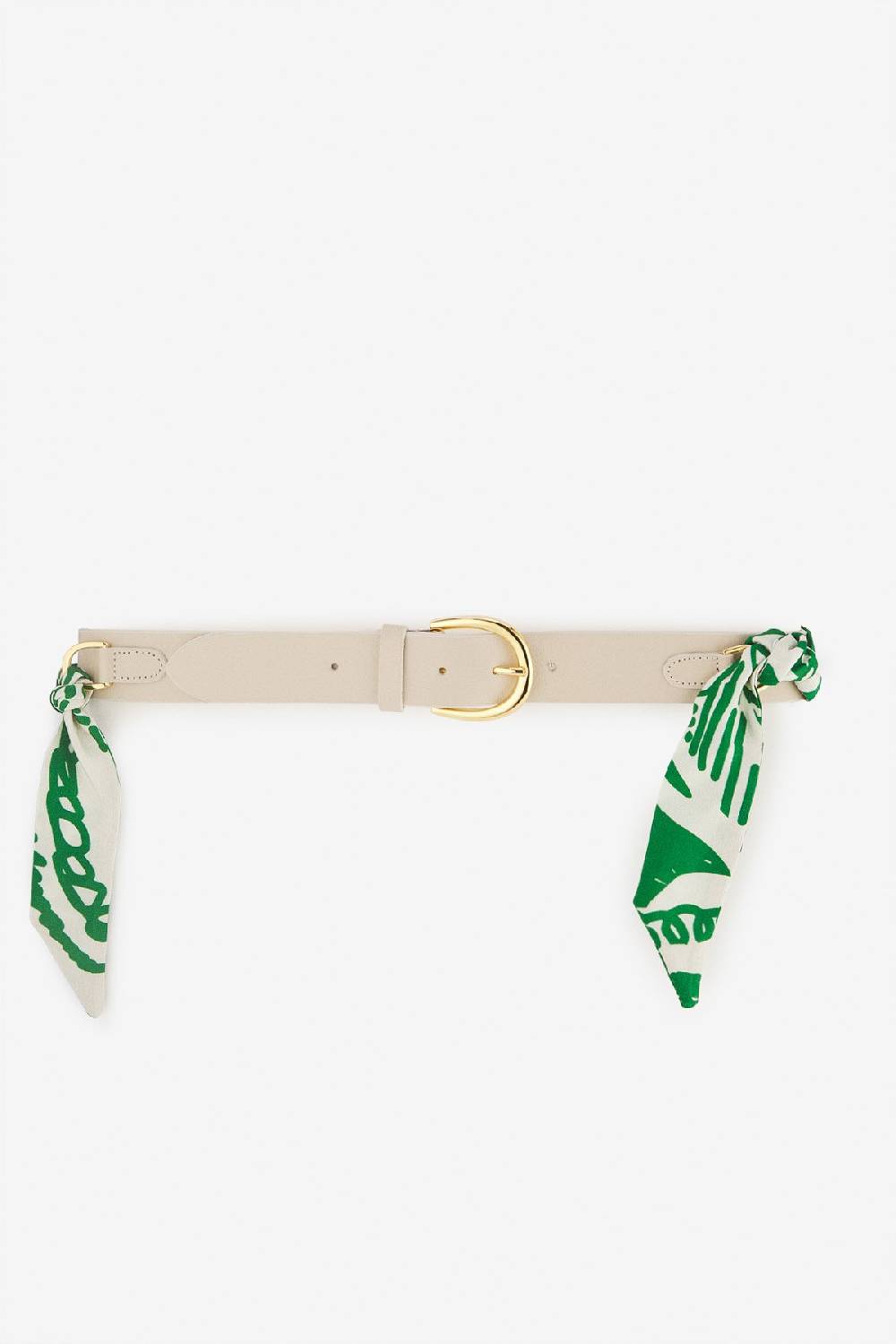 Ottod'Ame Leather Belt With Foulard