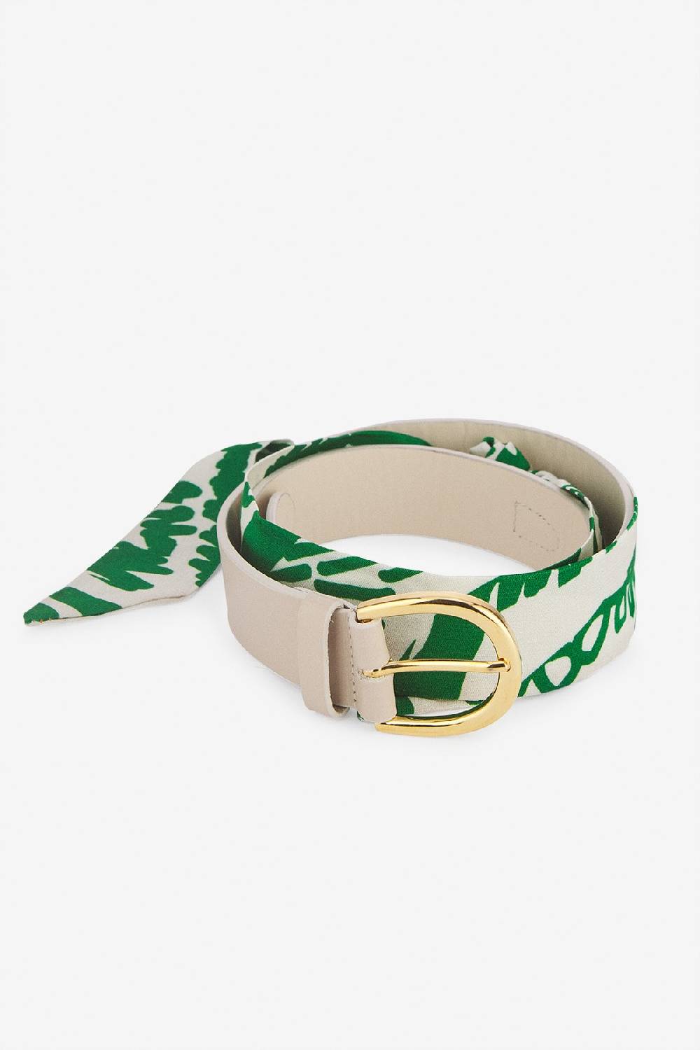 ottod'Ame Leather belt with foulard