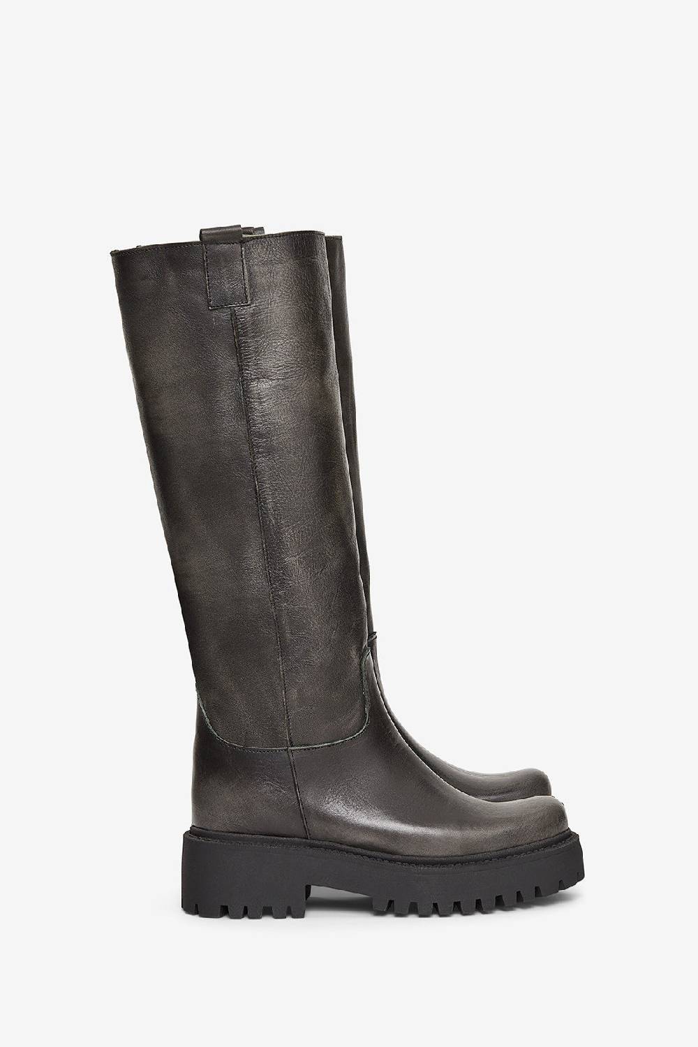 Ottod'Ame Leather Biker With Rubber Sole