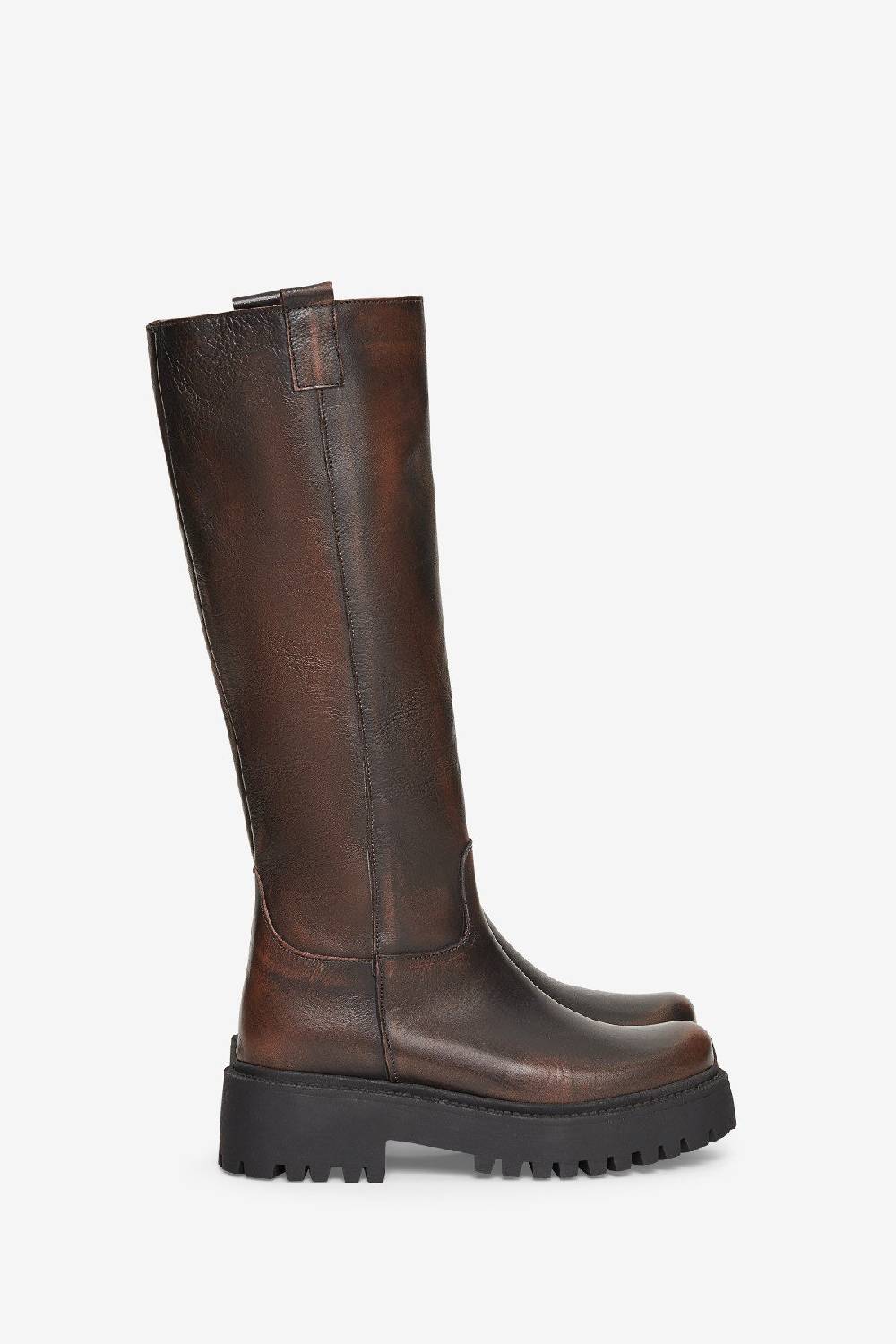 Ottod'Ame Leather Biker With Rubber Sole