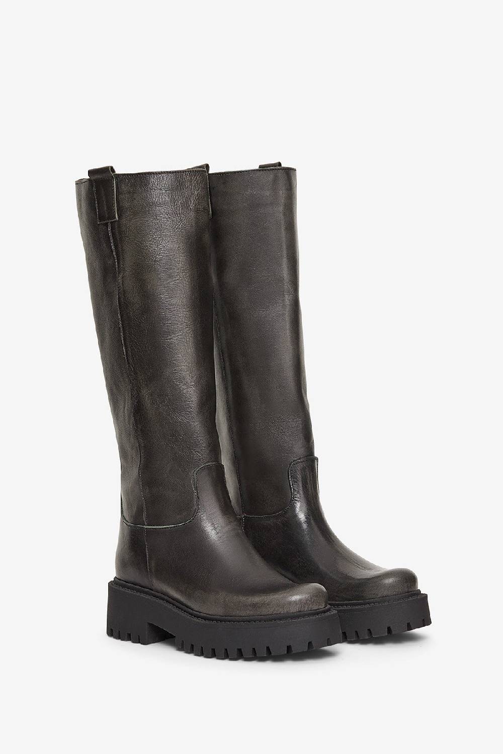 ottod'Ame Leather biker with rubber sole