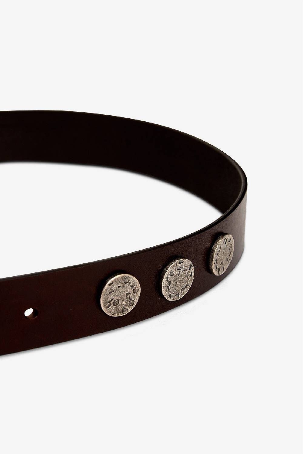 Ottod'Ame Leather High Belt With Studs