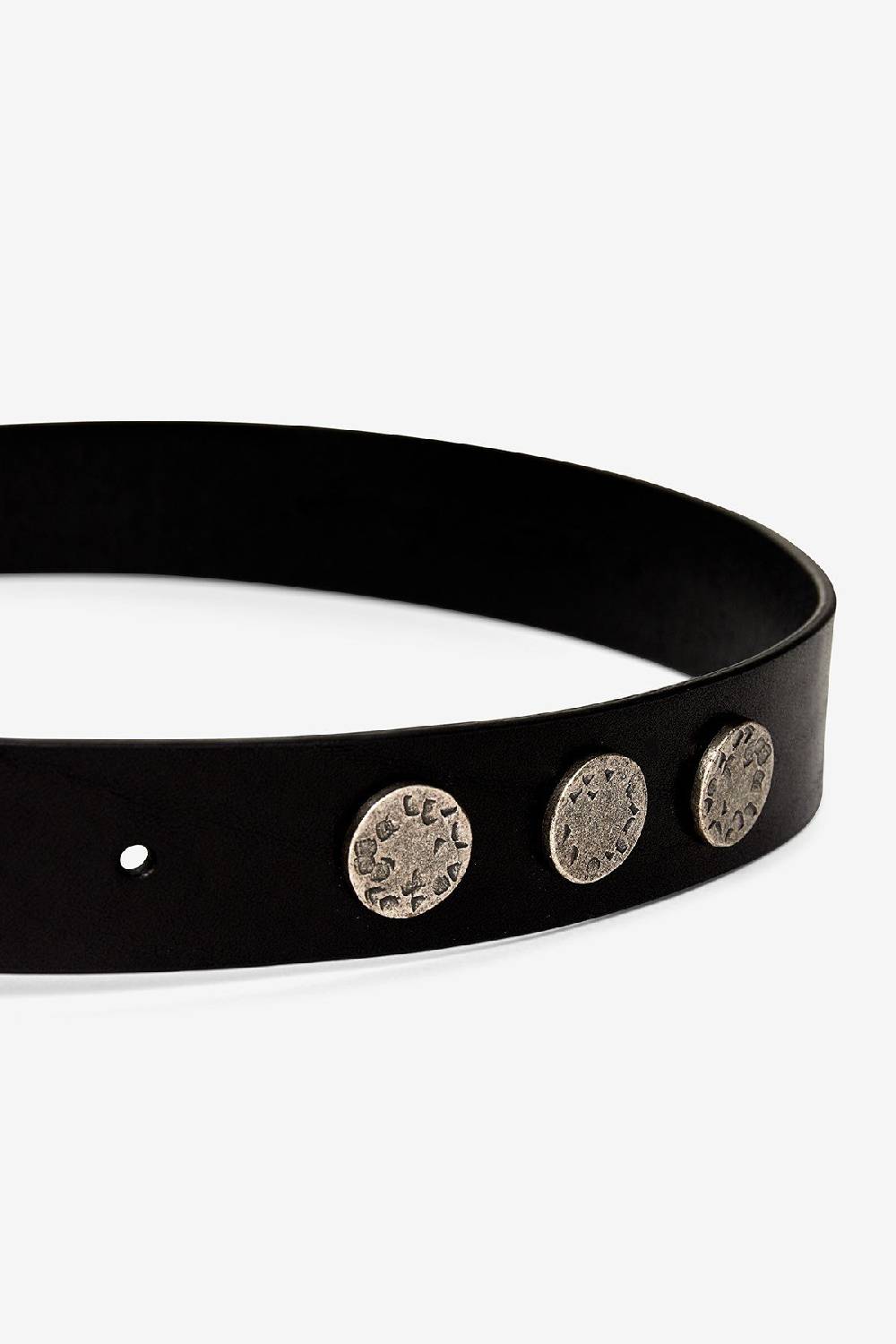 Ottod'Ame Leather High Belt With Studs