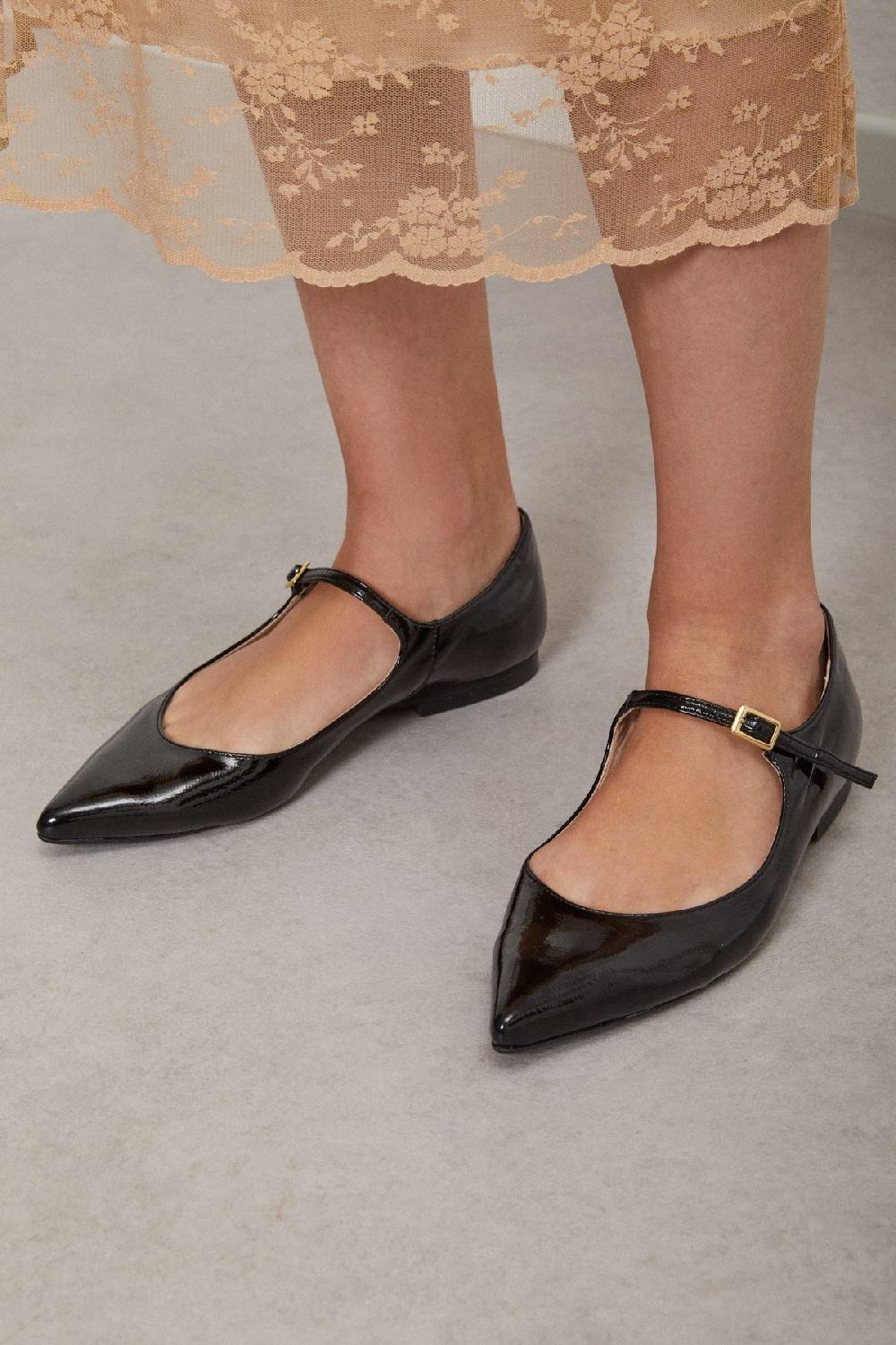 Ottod'Ame Leather Mary Jane With Low Heel