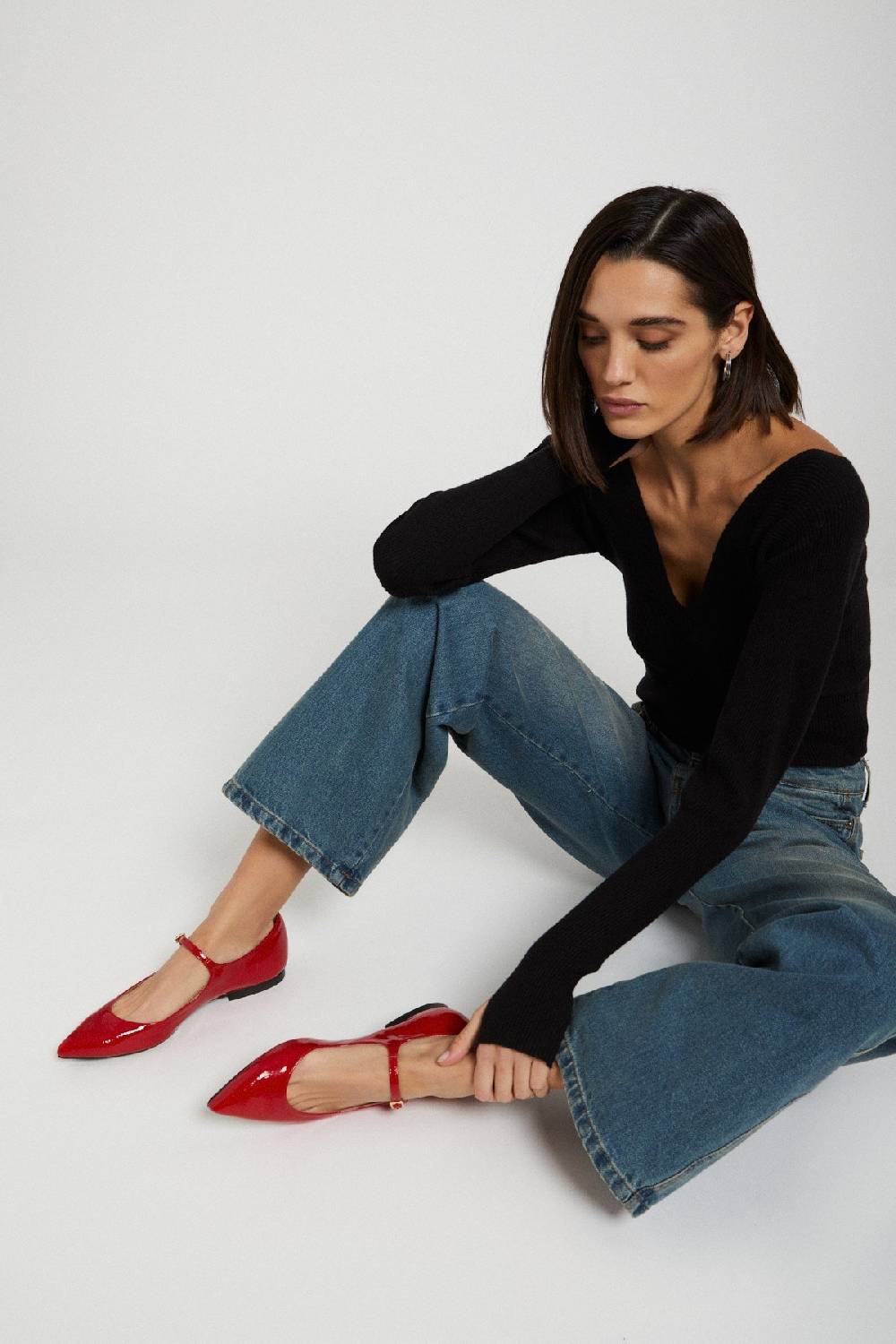 Ottod'Ame Leather Mary Jane With Low Heel