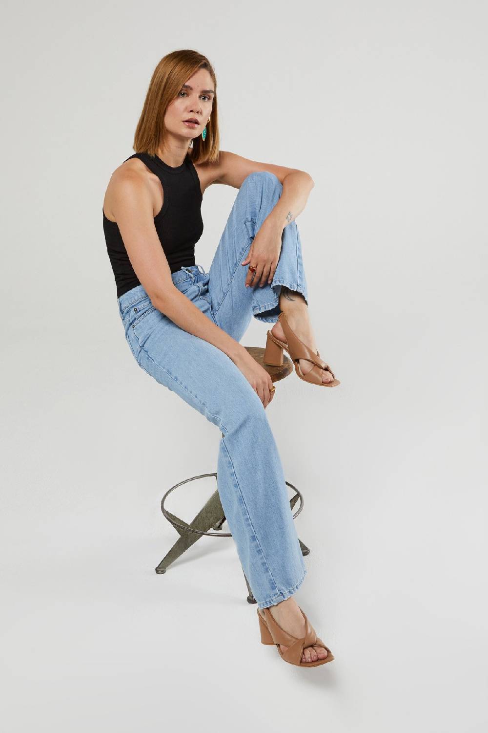 Ottod'Ame Leather Square Toe Sandals