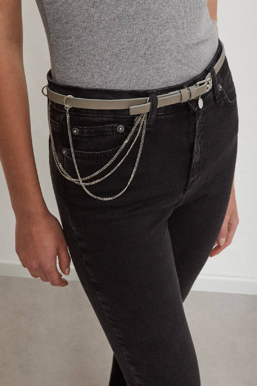 Ottod'Ame Leather Thin Belt