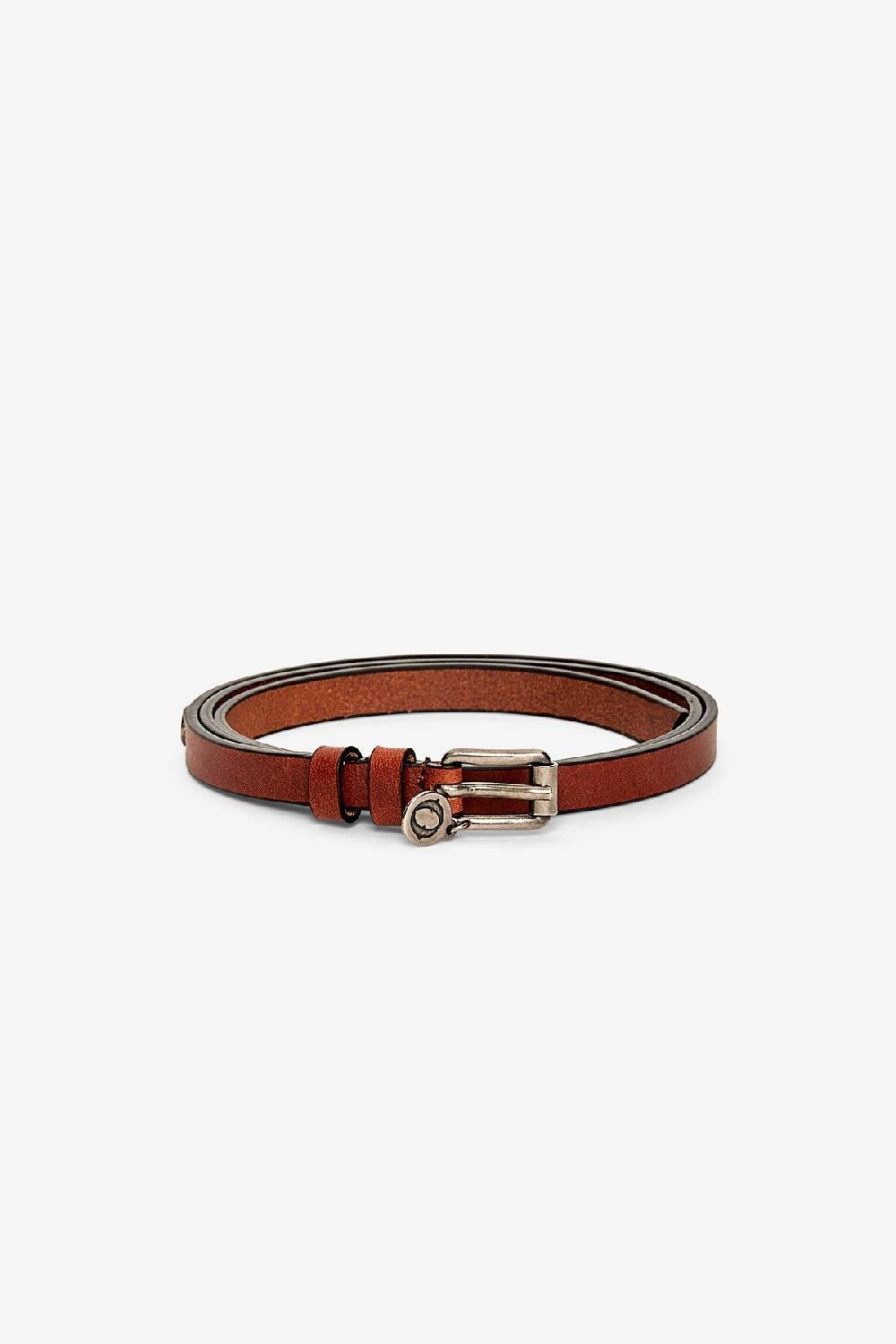 ottod'Ame Leather thin belt with studs