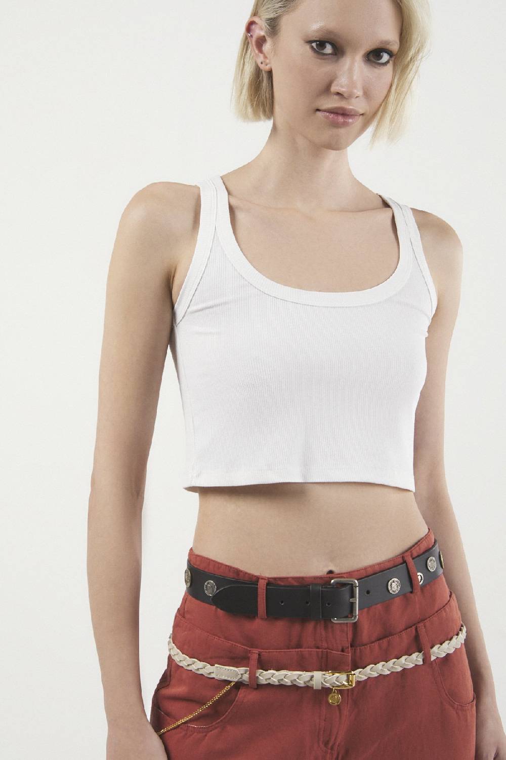 Ottod'Ame Leather Thin Belt