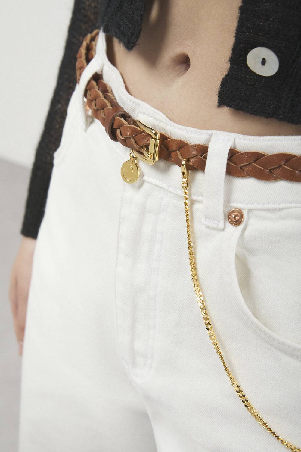 Ottod'Ame Leather Thin Belt