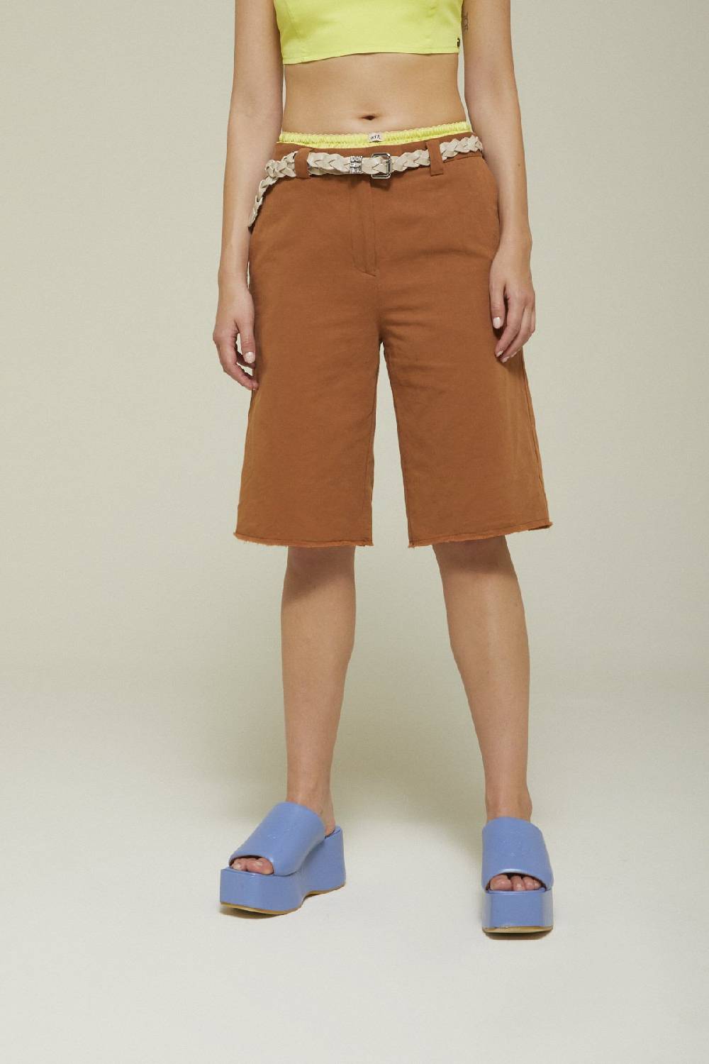 Ottod'Ame Linen Blend Bermuda Shorts