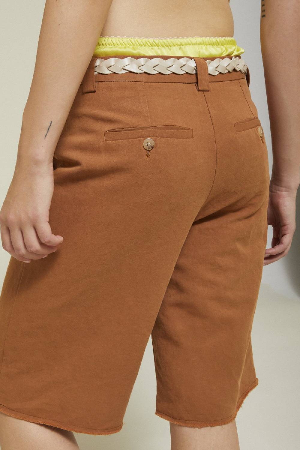 Ottod'Ame Linen Blend Bermuda Shorts