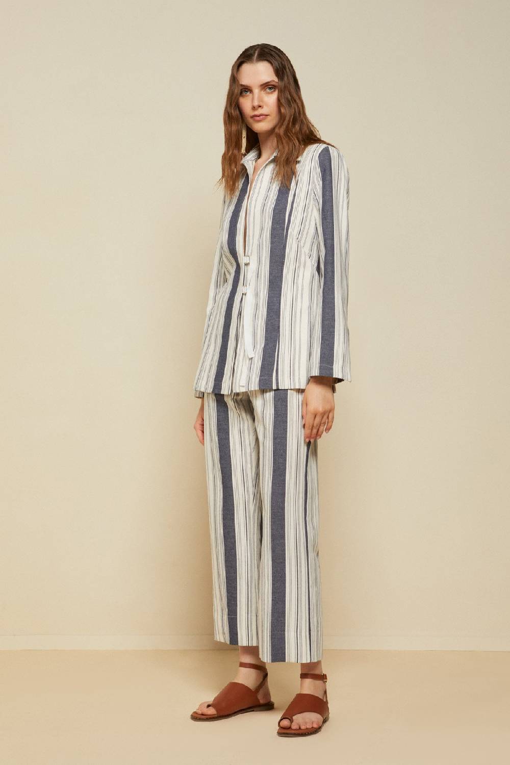 Ottod'Ame Linen Blend Jacket With Laces